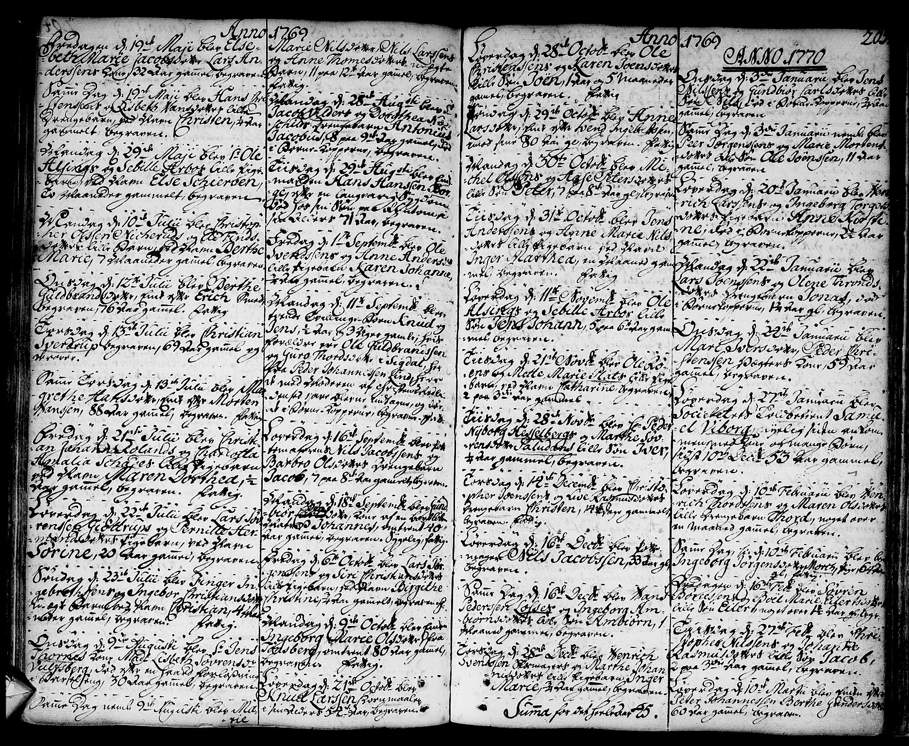 Strømsø kirkebøker, SAKO/A-246/F/Fa/L0009: Parish register (official) no. I 9, 1752-1791, p. 205