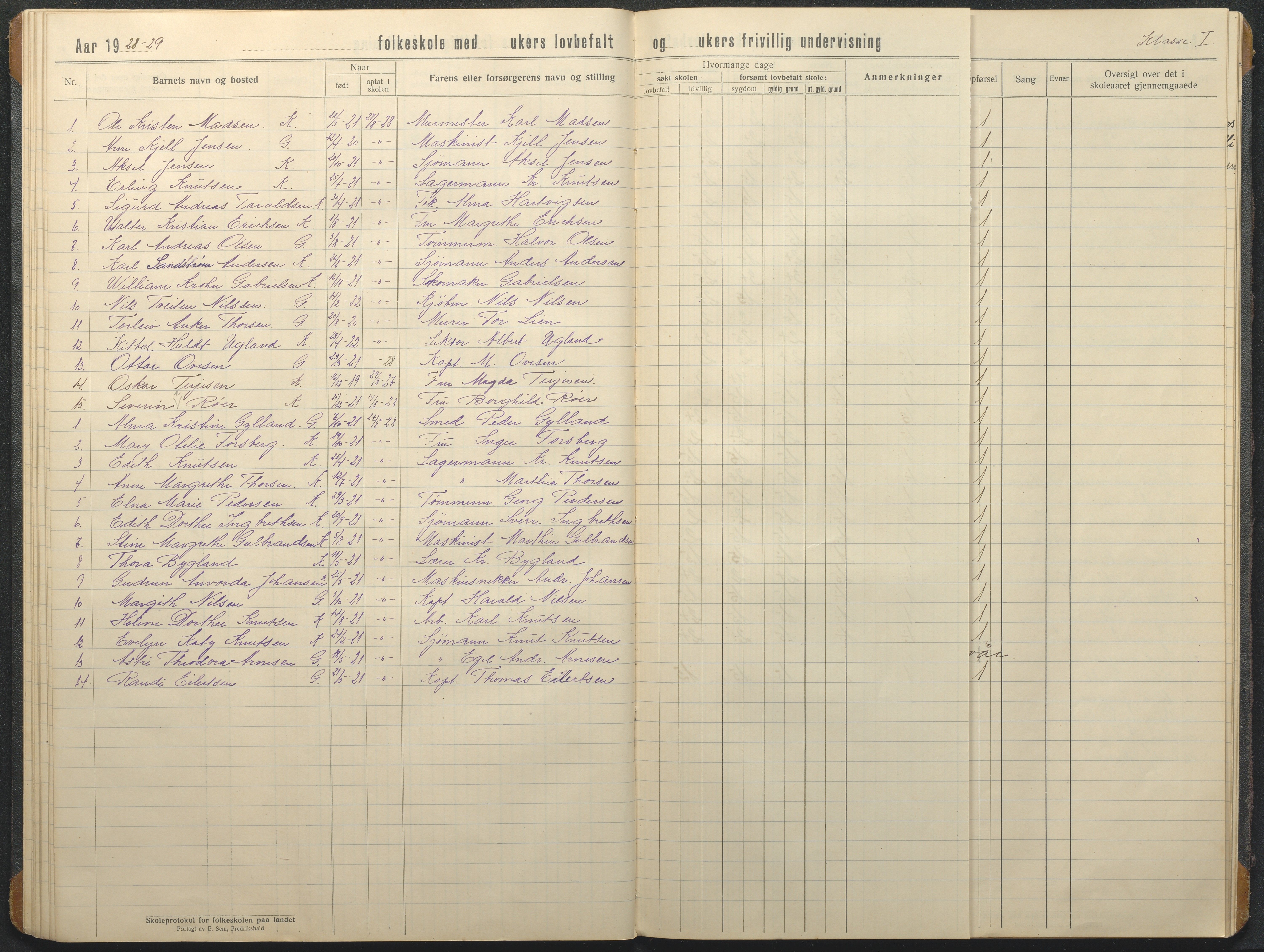 Hisøy kommune frem til 1991, AAKS/KA0922-PK/32/L0020: Skoleprotokoll, 1920-1931