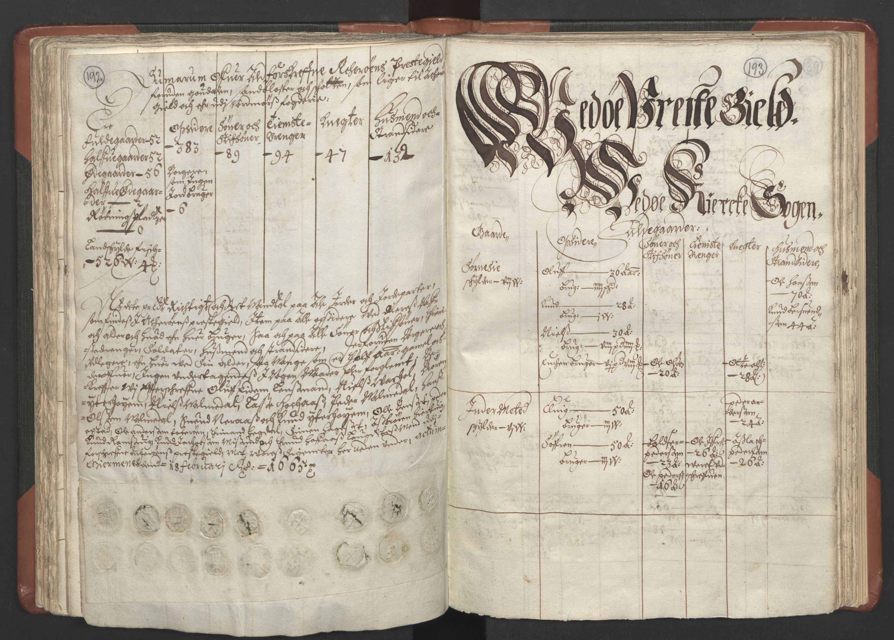 RA, Bailiff's Census 1664-1666, no. 16: Romsdal fogderi and Sunnmøre fogderi, 1664-1665, p. 192-193