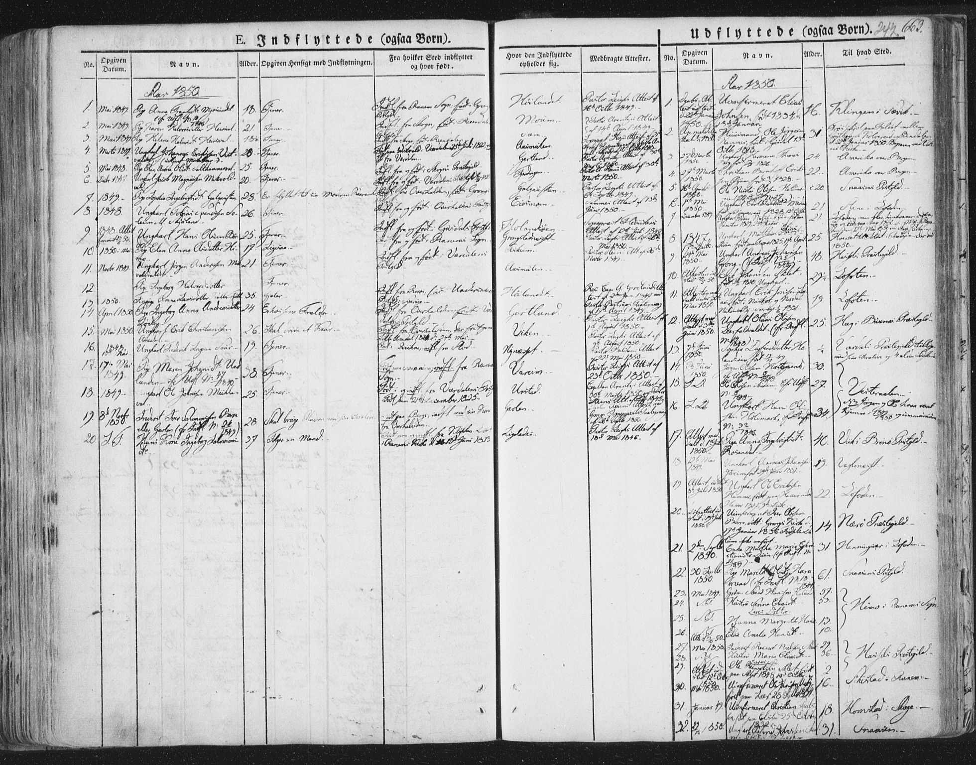 Ministerialprotokoller, klokkerbøker og fødselsregistre - Nord-Trøndelag, SAT/A-1458/758/L0513: Parish register (official) no. 758A02 /1, 1839-1868, p. 242