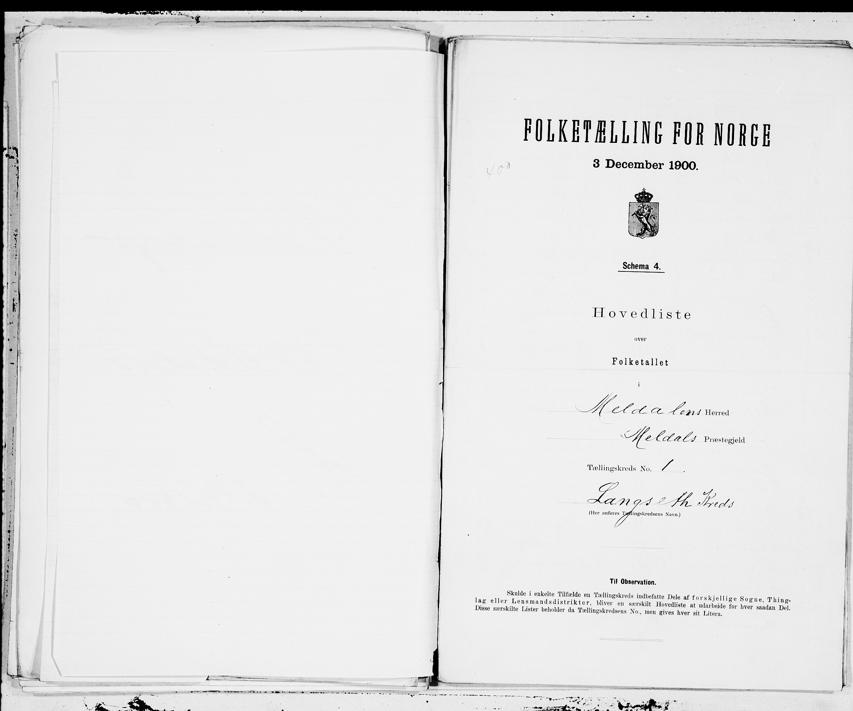 SAT, 1900 census for Meldal, 1900, p. 2