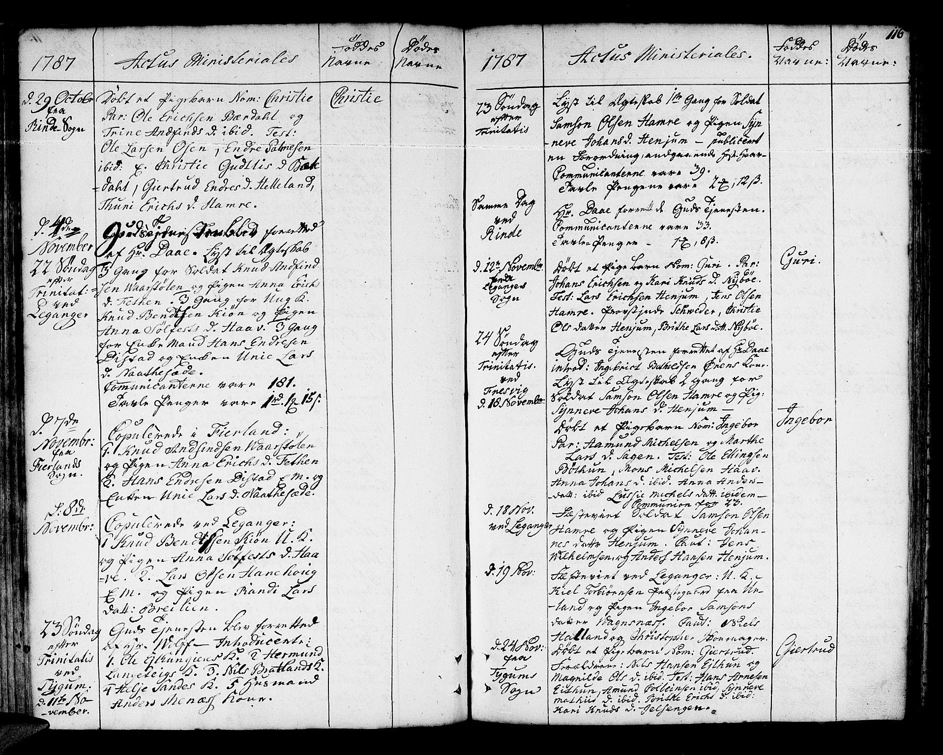 Leikanger sokneprestembete, AV/SAB-A-81001/H/Haa/Haaa/L0004: Parish register (official) no. A 4, 1770-1791, p. 116