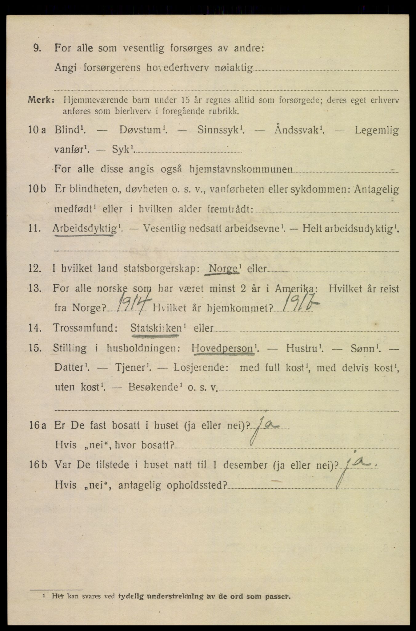 SAK, 1920 census for Flekkefjord, 1920, p. 2069