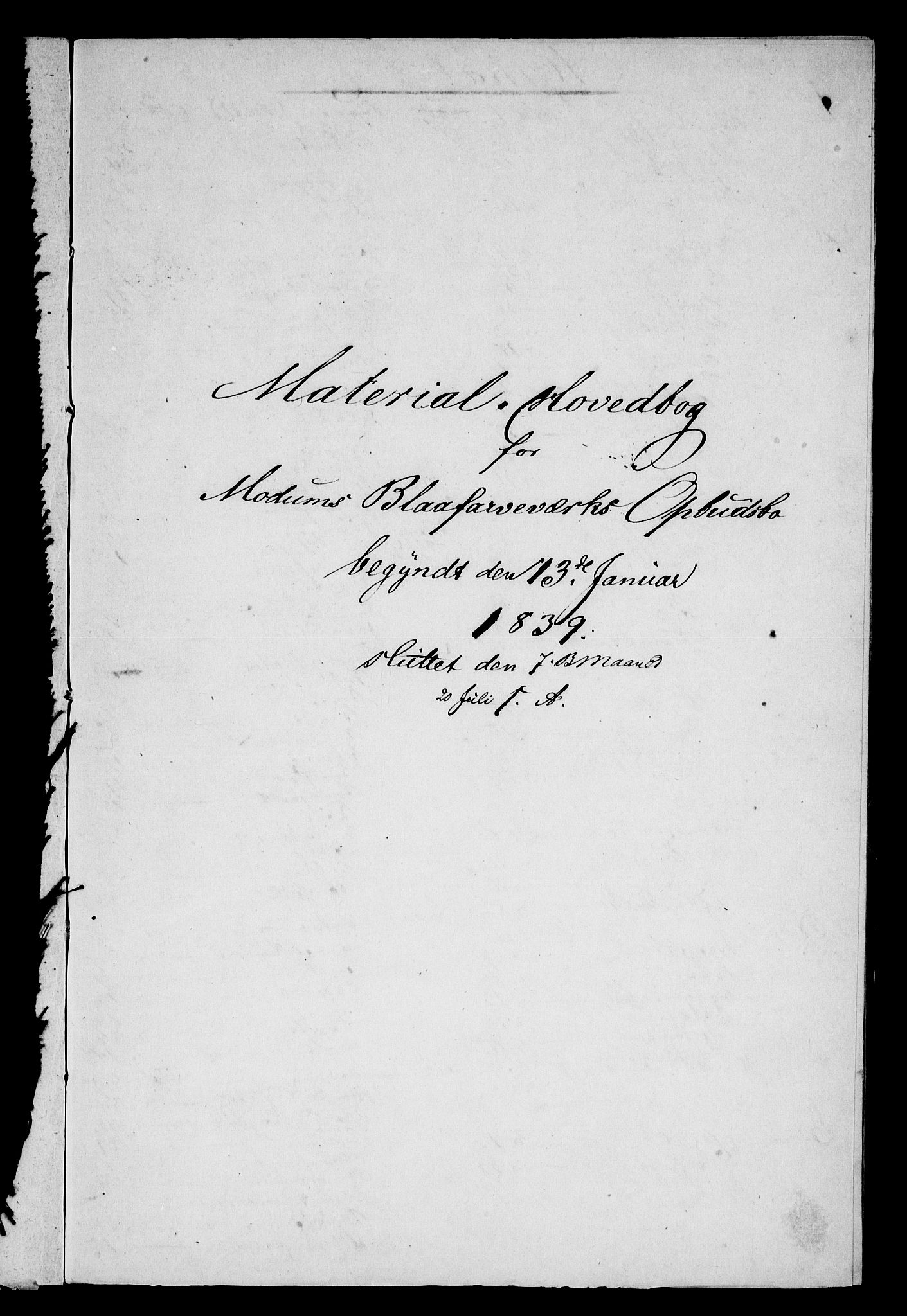 Modums Blaafarveværk, RA/PA-0157/G/Gd/Gdb/L0193: Tillæg til Material-Hovedbog, 1849, p. 3