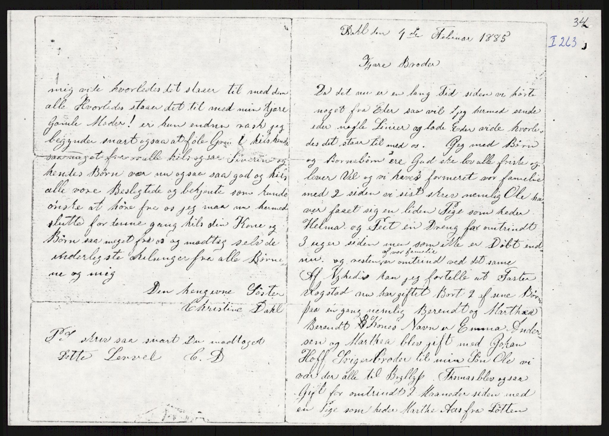 Samlinger til kildeutgivelse, Amerikabrevene, AV/RA-EA-4057/F/L0007: Innlån fra Hedmark: Berg - Furusetbrevene, 1838-1914, p. 898