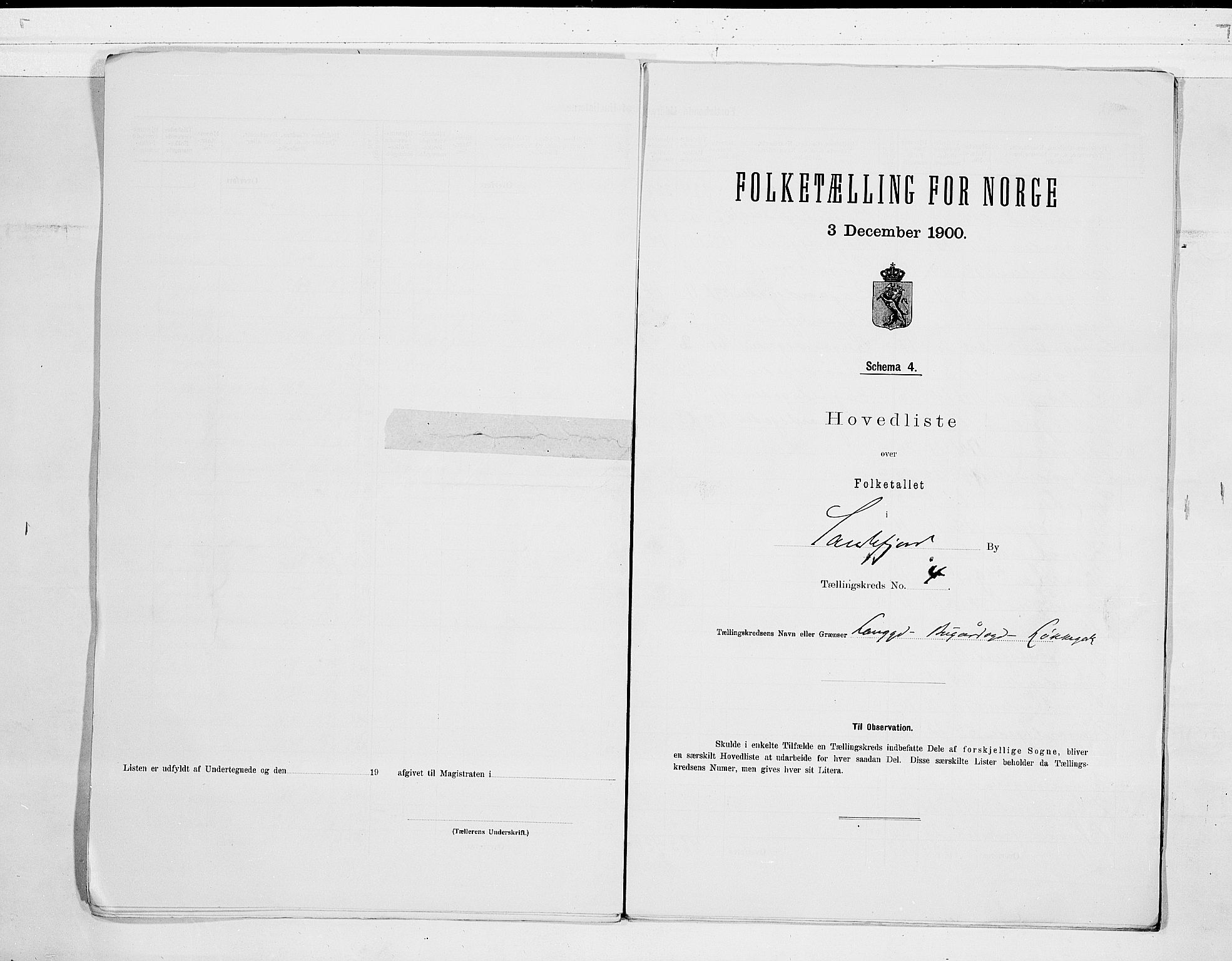 RA, 1900 census for Sandefjord, 1900, p. 10