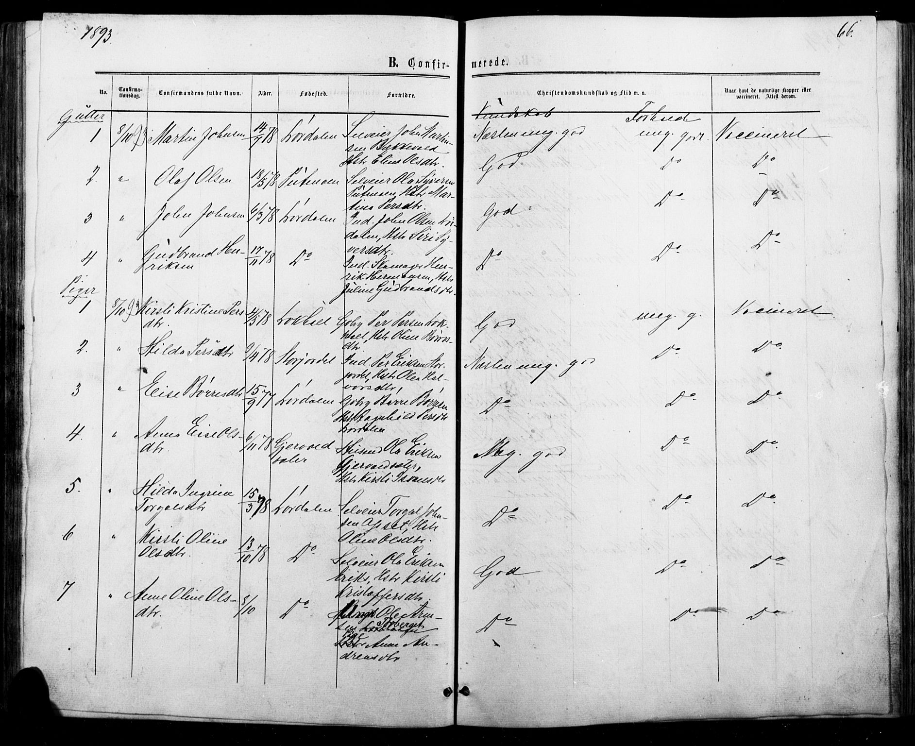 Trysil prestekontor, AV/SAH-PREST-046/H/Ha/Haa/L0010: Parish register (official) no. 10, 1872-1895, p. 66