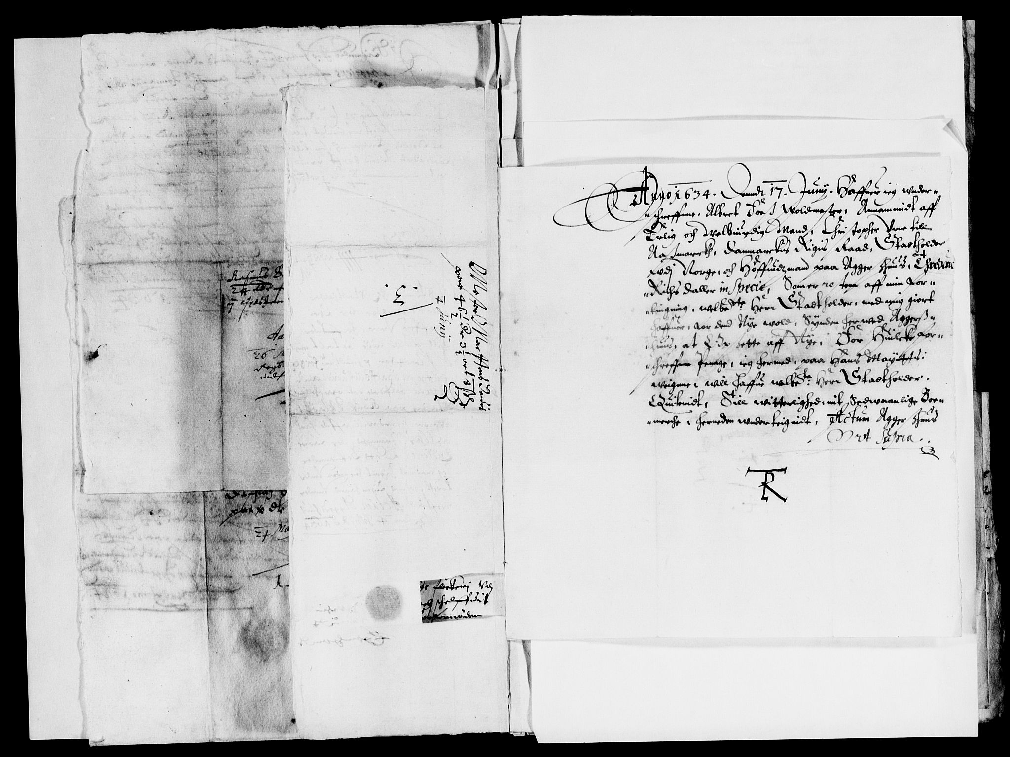 Rentekammeret inntil 1814, Reviderte regnskaper, Lensregnskaper, AV/RA-EA-5023/R/Rb/Rba/L0124: Akershus len, 1634-1636