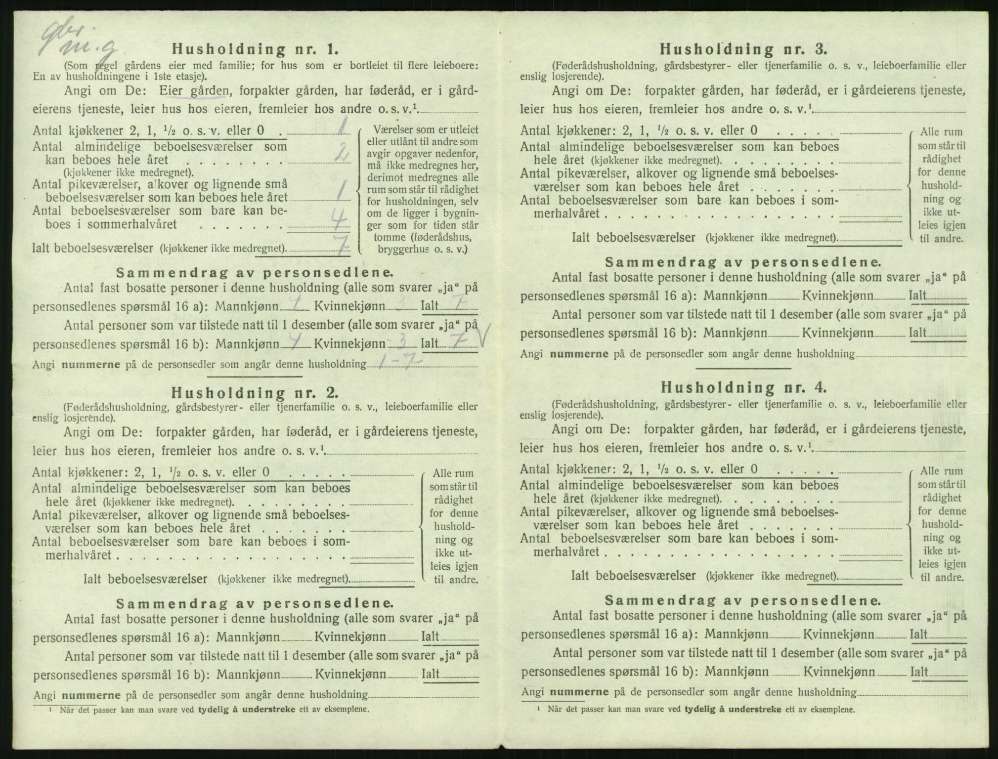 SAST, 1920 census for Varhaug, 1920, p. 800