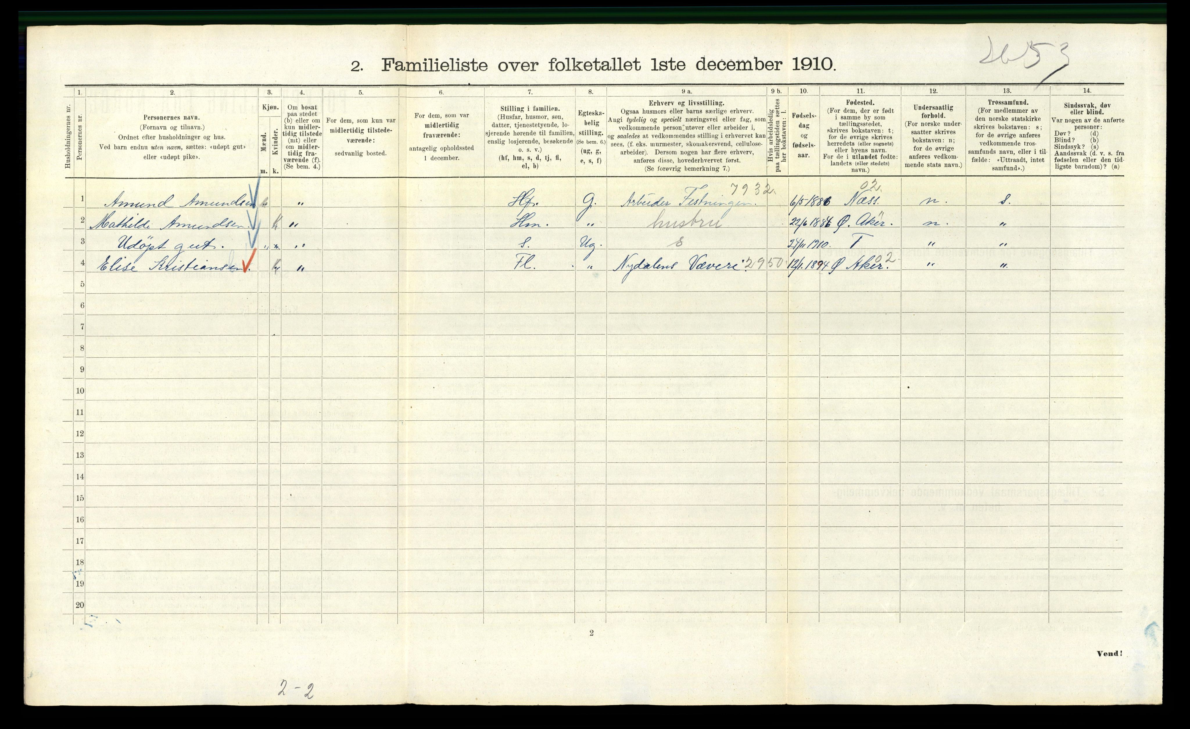 RA, 1910 census for Kristiania, 1910, p. 85178