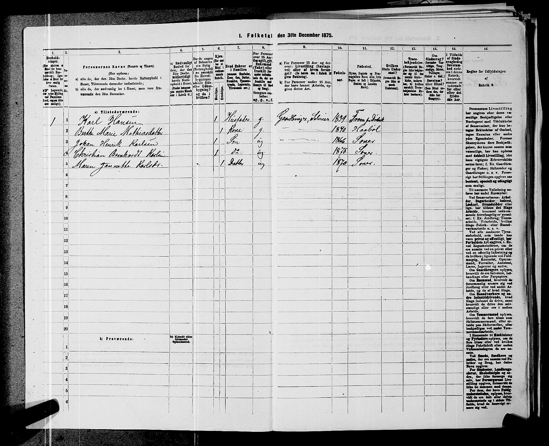 RA, 1875 census for 0211L Vestby/Vestby, Garder og Såner, 1875, p. 706