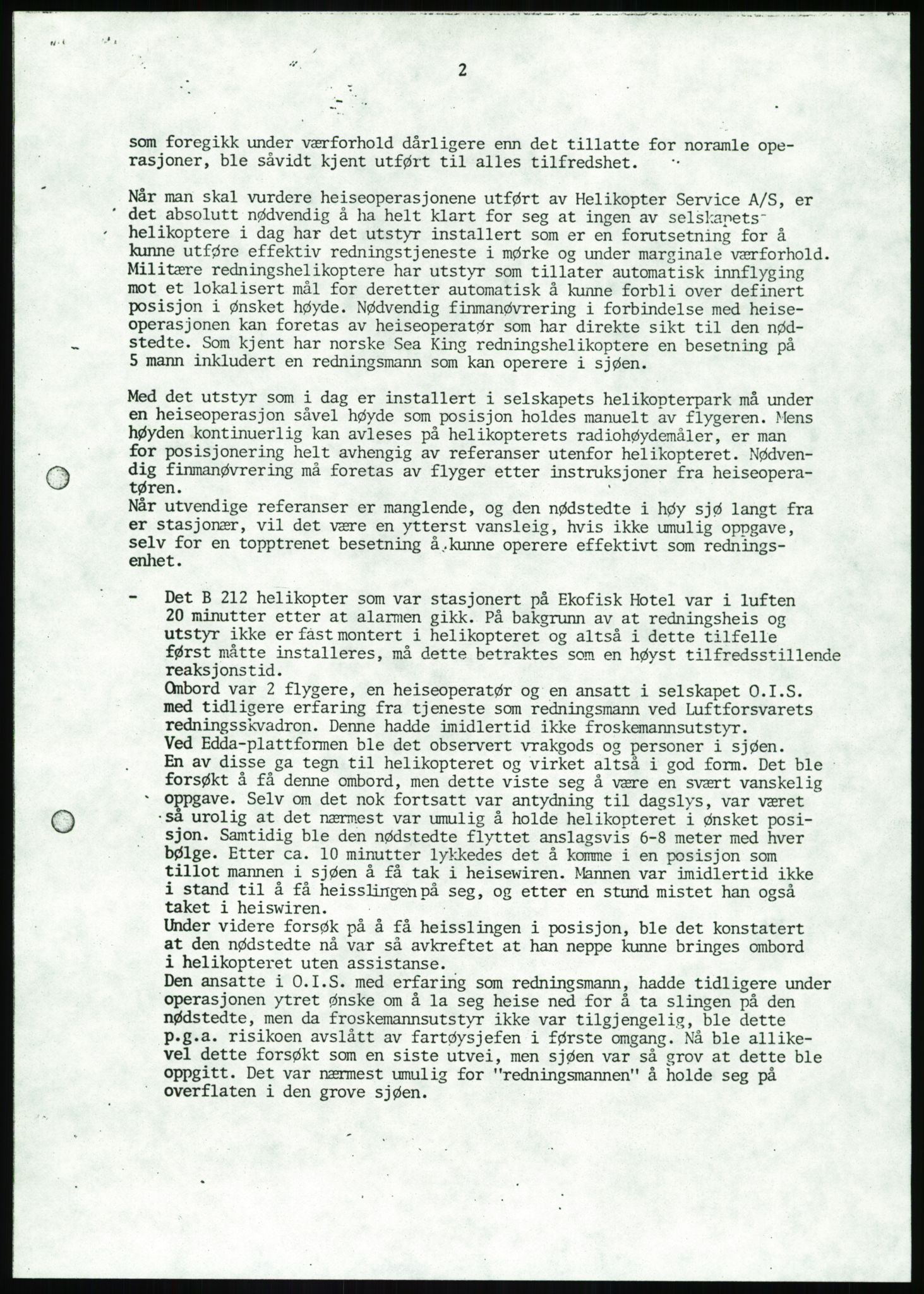 Justisdepartementet, Granskningskommisjonen ved Alexander Kielland-ulykken 27.3.1980, RA/S-1165/D/L0017: P Hjelpefartøy (Doku.liste + P1-P6 av 6)/Q Hovedredningssentralen (Q0-Q27 av 27), 1980-1981, p. 302