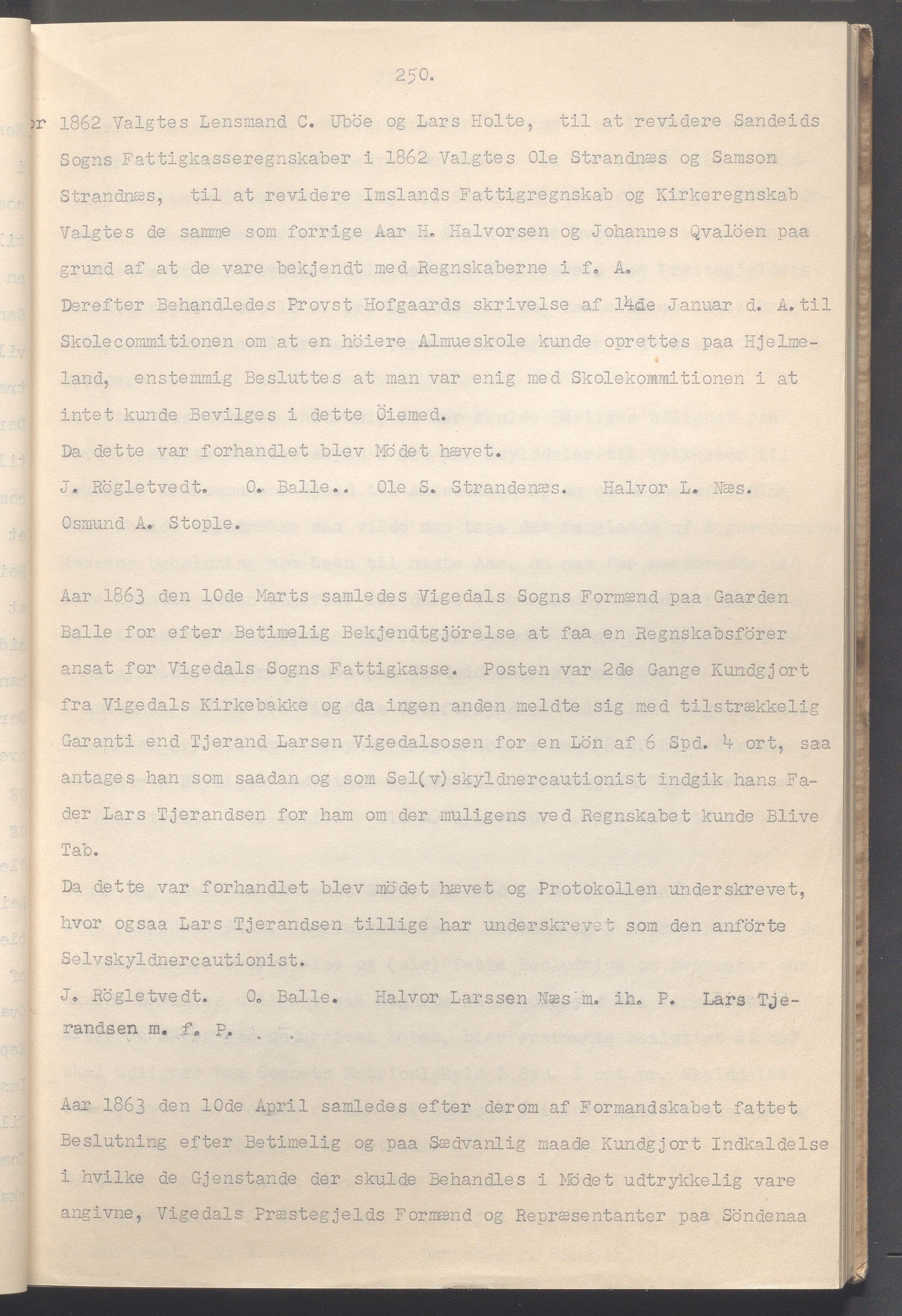 Vikedal kommune - Formannskapet, IKAR/K-100598/A/Ac/L0002: Avskrift av møtebok, 1862-1874, p. 250