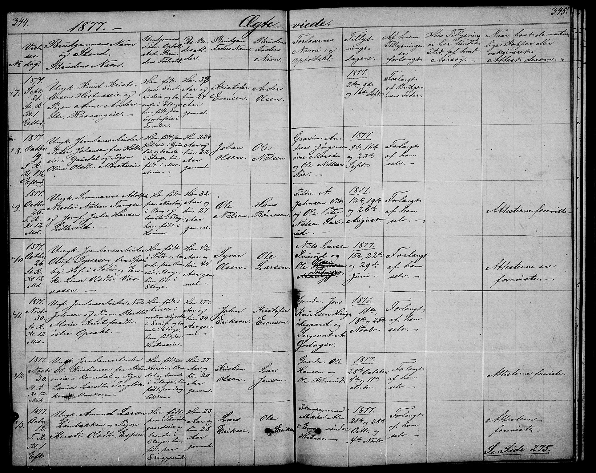 Stange prestekontor, AV/SAH-PREST-002/L/L0005: Parish register (copy) no. 5, 1861-1881, p. 344-345