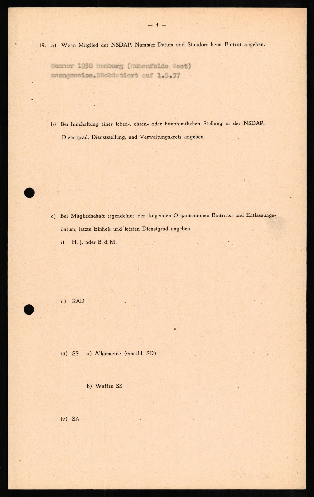 Forsvaret, Forsvarets overkommando II, RA/RAFA-3915/D/Db/L0010: CI Questionaires. Tyske okkupasjonsstyrker i Norge. Tyskere., 1945-1946, p. 632