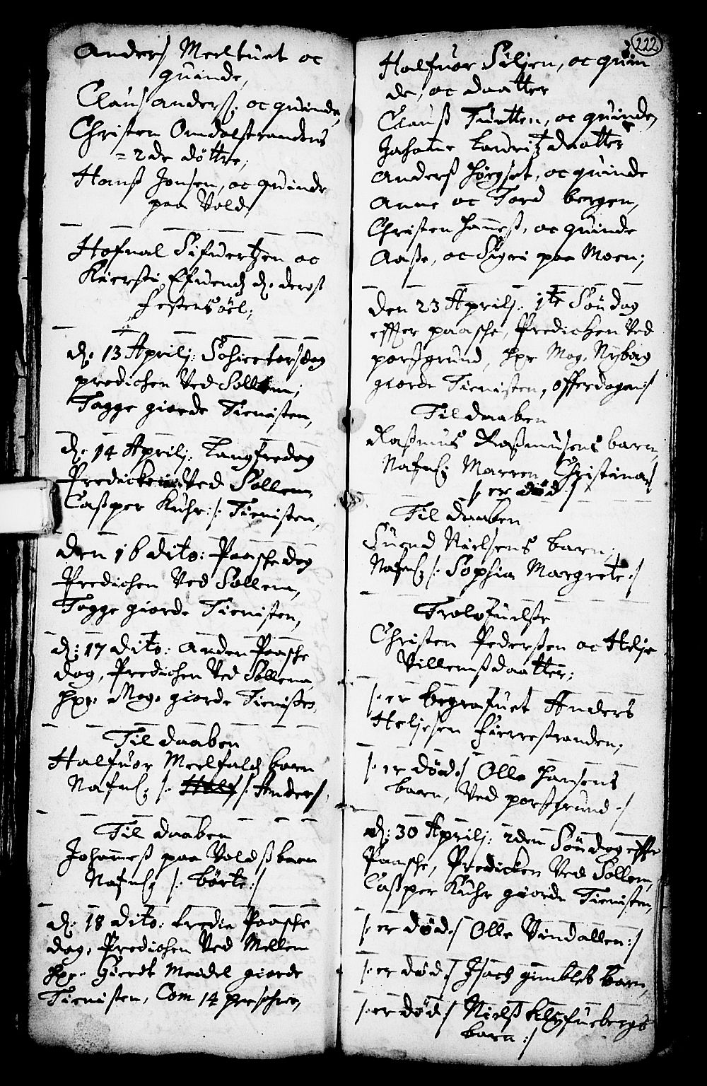 Solum kirkebøker, SAKO/A-306/F/Fa/L0001: Parish register (official) no. I 1, 1701-1716, p. 222