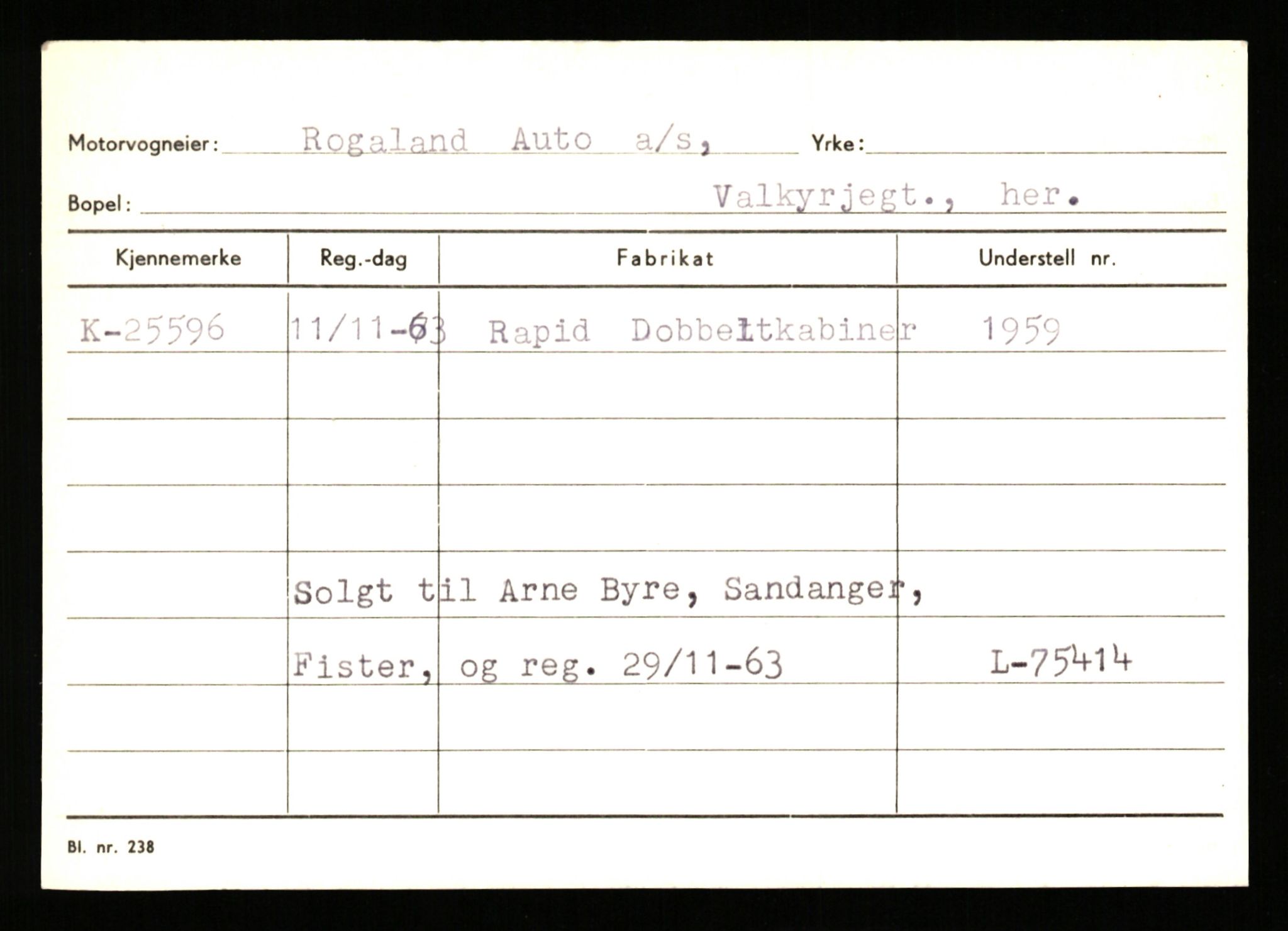 Stavanger trafikkstasjon, SAST/A-101942/0/G/L0005: Registreringsnummer: 23000 - 34245, 1930-1971, p. 865