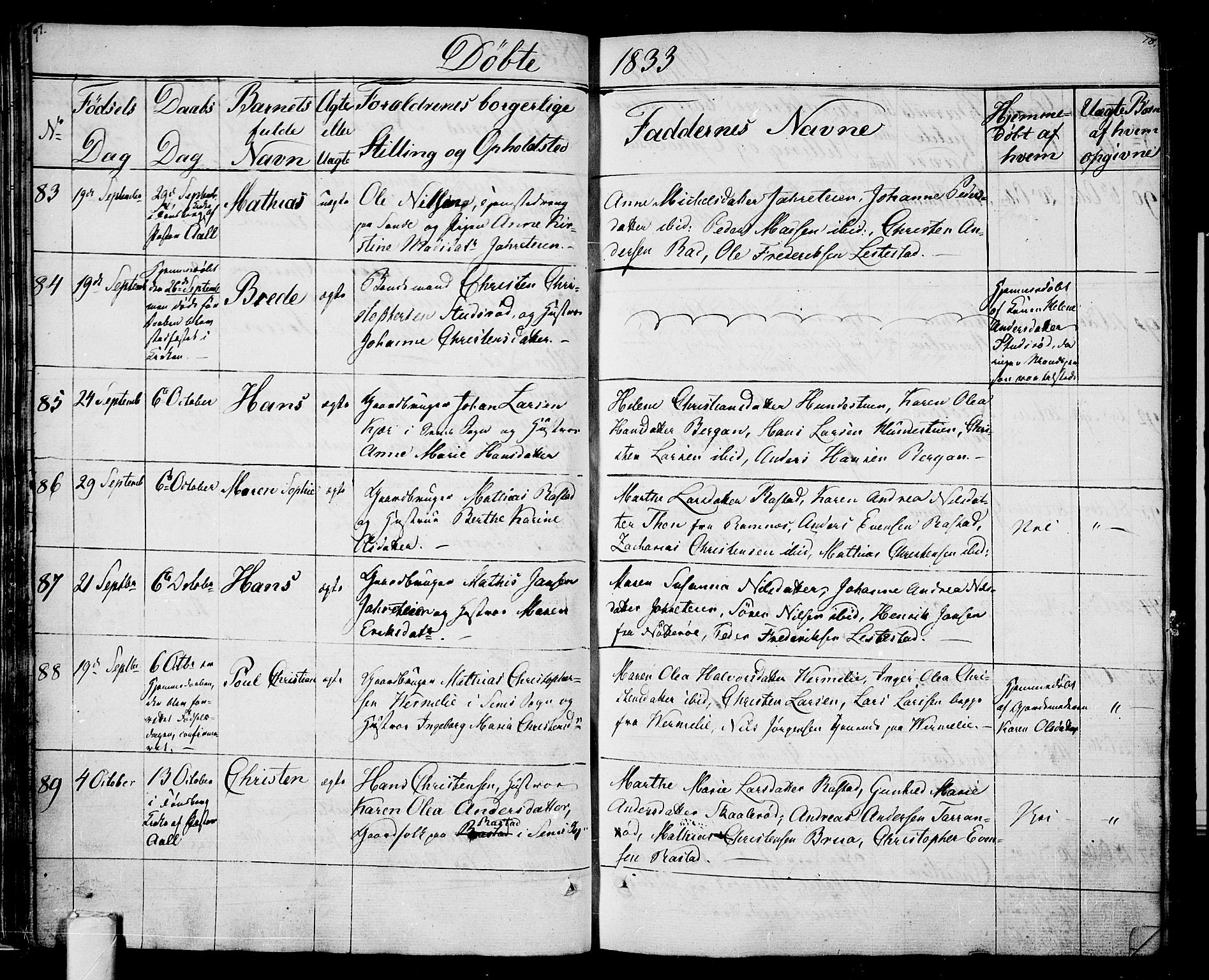 Sem kirkebøker, AV/SAKO-A-5/F/Fa/L0005: Parish register (official) no. I 5, 1825-1842, p. 97-98