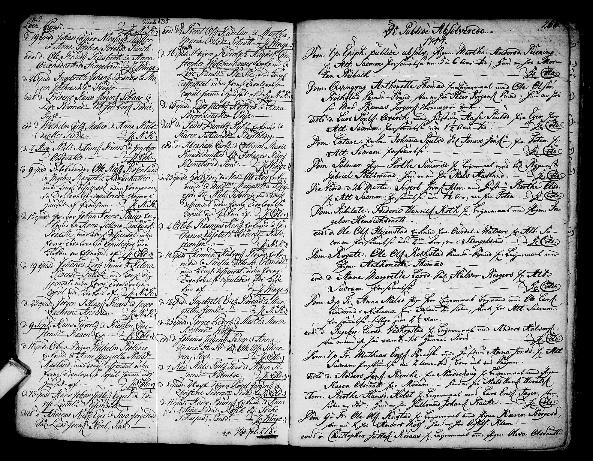 Kongsberg kirkebøker, AV/SAKO-A-22/F/Fa/L0003: Parish register (official) no. I 3, 1744-1755, p. 266