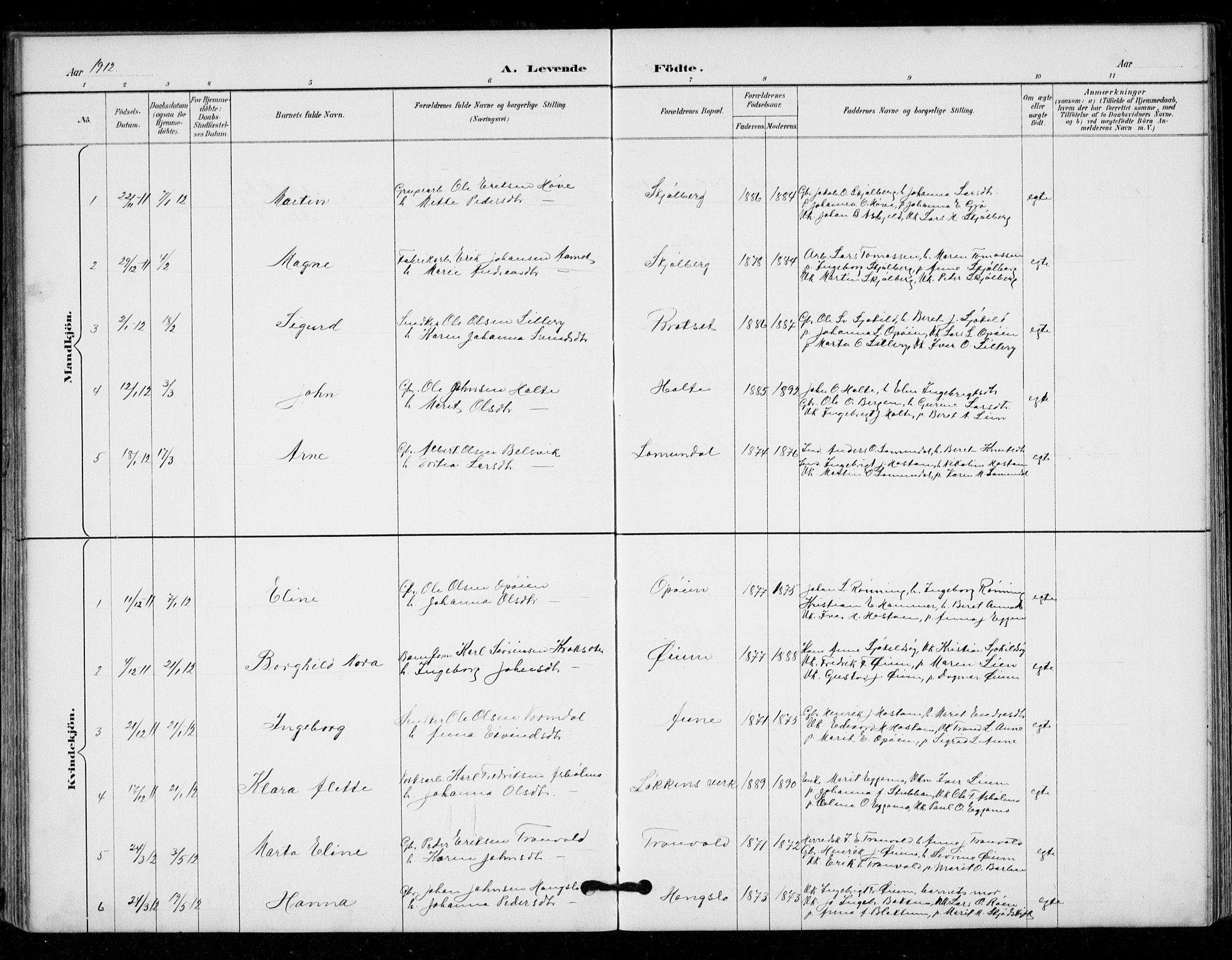 Ministerialprotokoller, klokkerbøker og fødselsregistre - Sør-Trøndelag, SAT/A-1456/671/L0841: Parish register (official) no. 671A03, 1893-1915