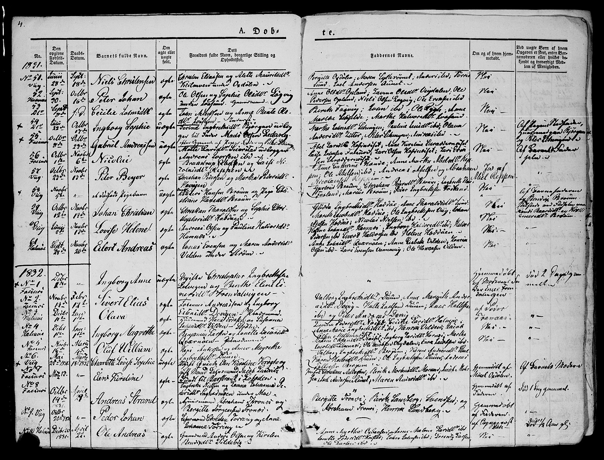 Ministerialprotokoller, klokkerbøker og fødselsregistre - Nord-Trøndelag, SAT/A-1458/773/L0614: Parish register (official) no. 773A05, 1831-1856, p. 4