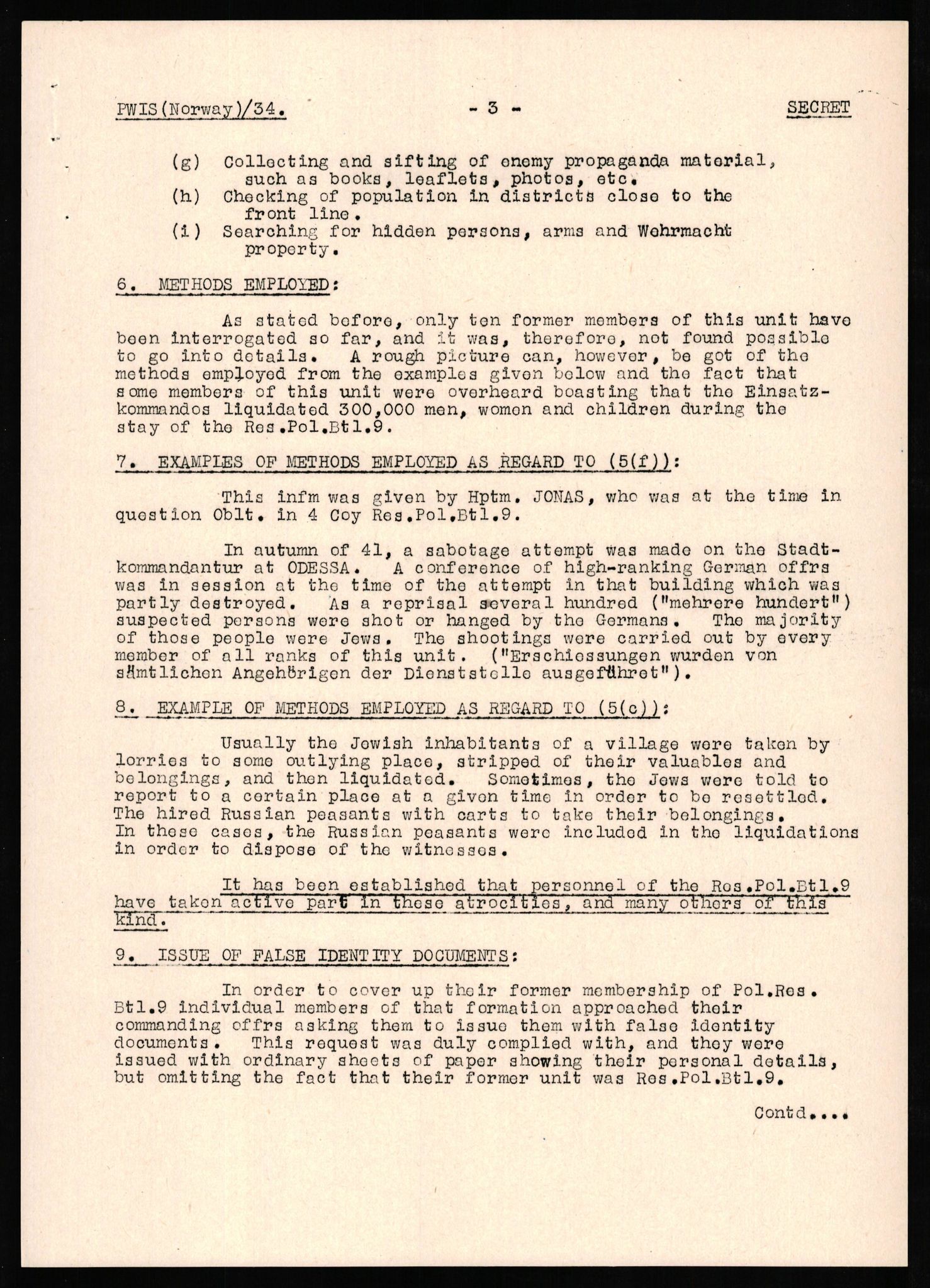 Forsvaret, Forsvarets overkommando II, RA/RAFA-3915/D/Db/L0023: CI Questionaires. Tyske okkupasjonsstyrker i Norge. Tyskere., 1945-1946, p. 550