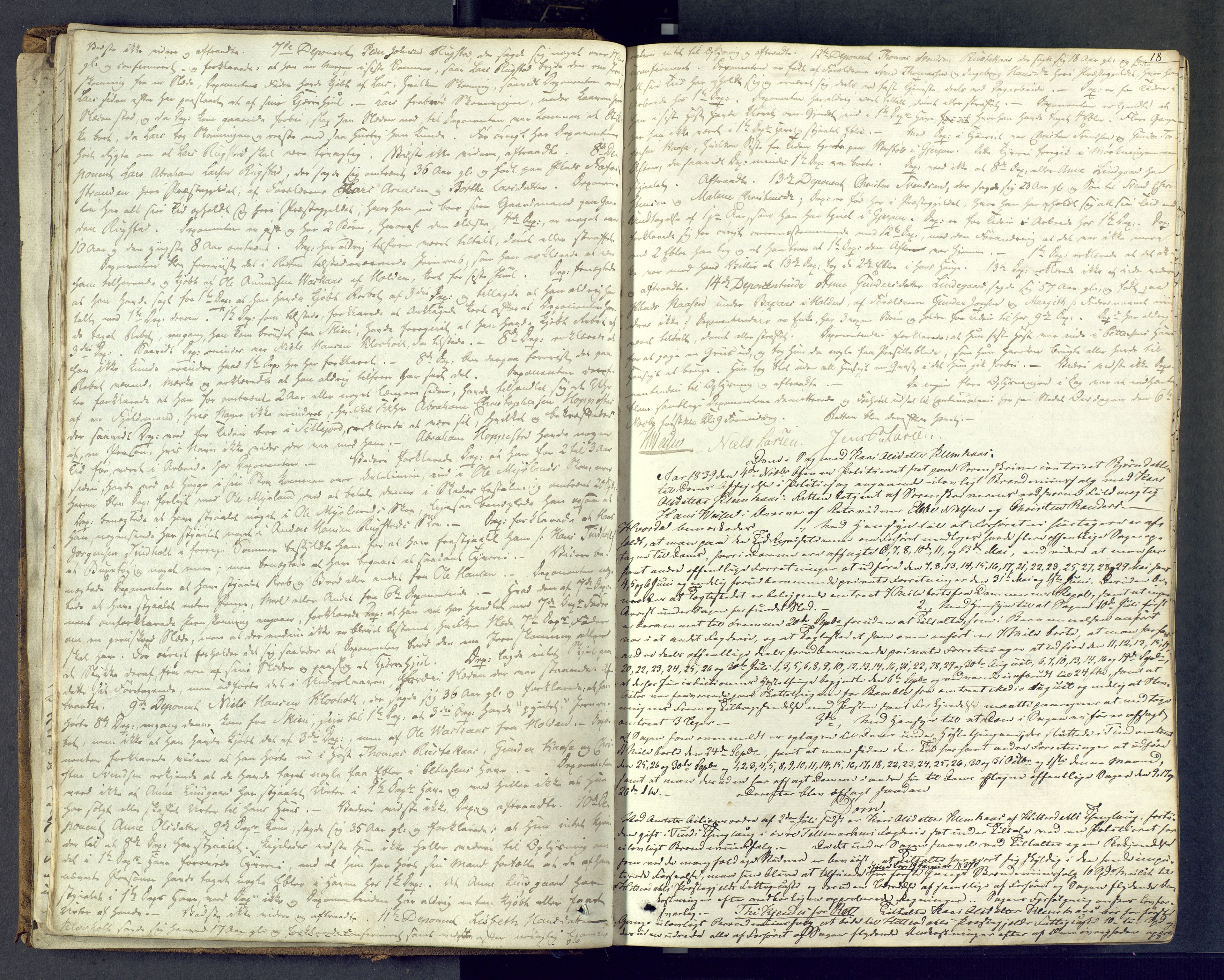 Nedre Telemark sorenskriveri, AV/SAKO-A-135/F/Fc/Fca/L0007: Ekstrarettsprotokoll, 1839-1846, p. 18