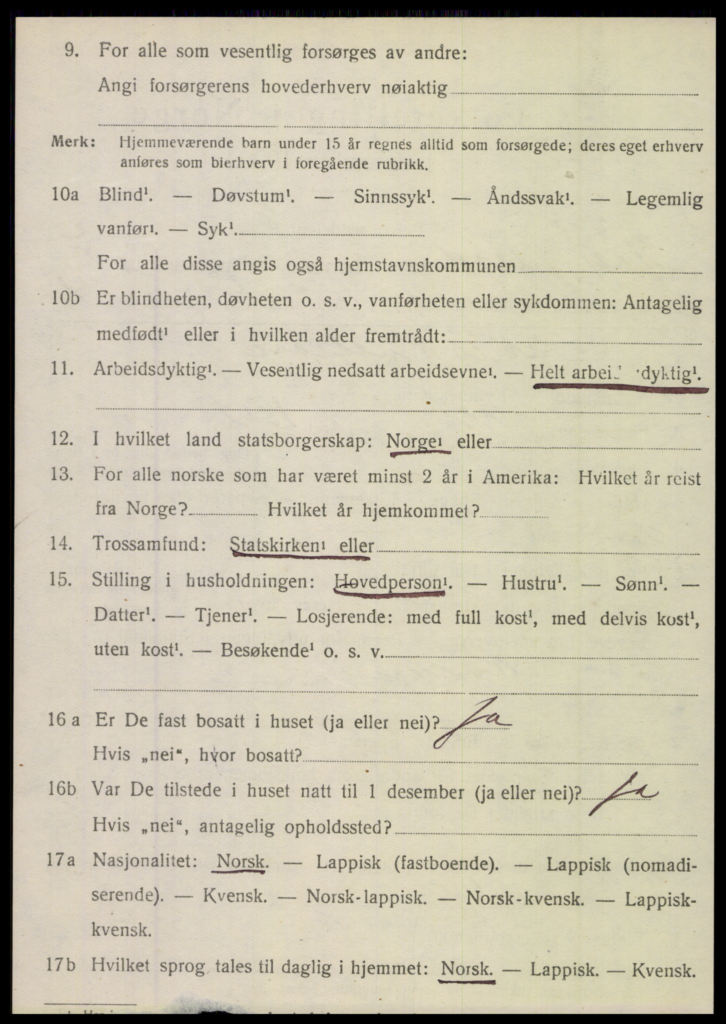 SAT, 1920 census for Hattfjelldal, 1920, p. 1833