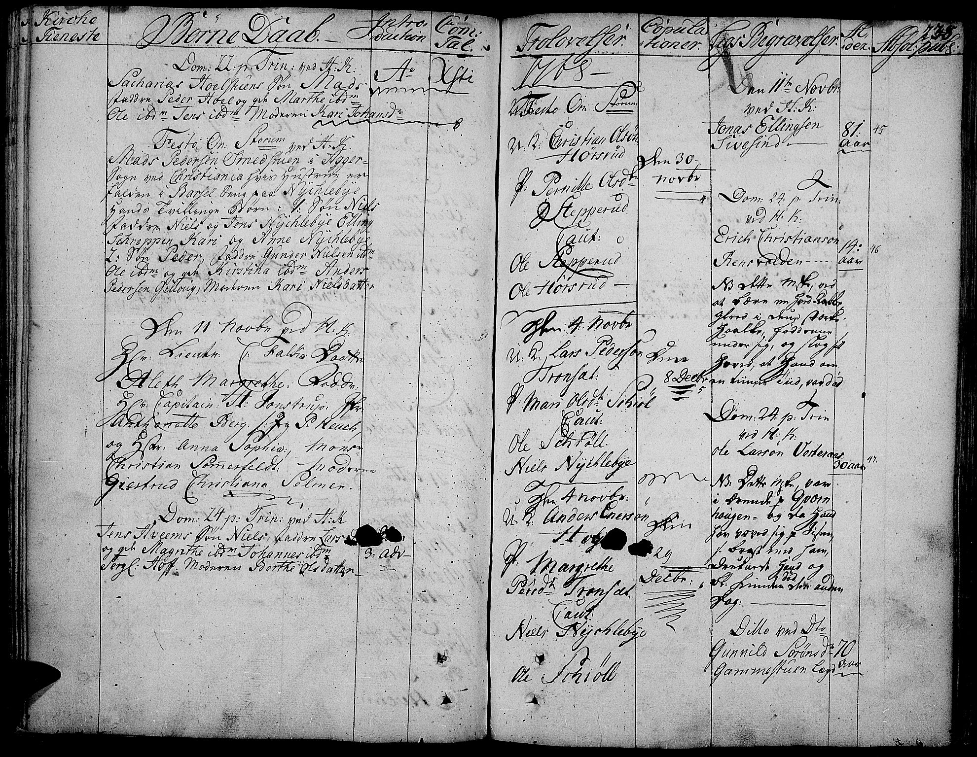 Toten prestekontor, AV/SAH-PREST-102/H/Ha/Haa/L0005: Parish register (official) no. 5, 1761-1772, p. 238