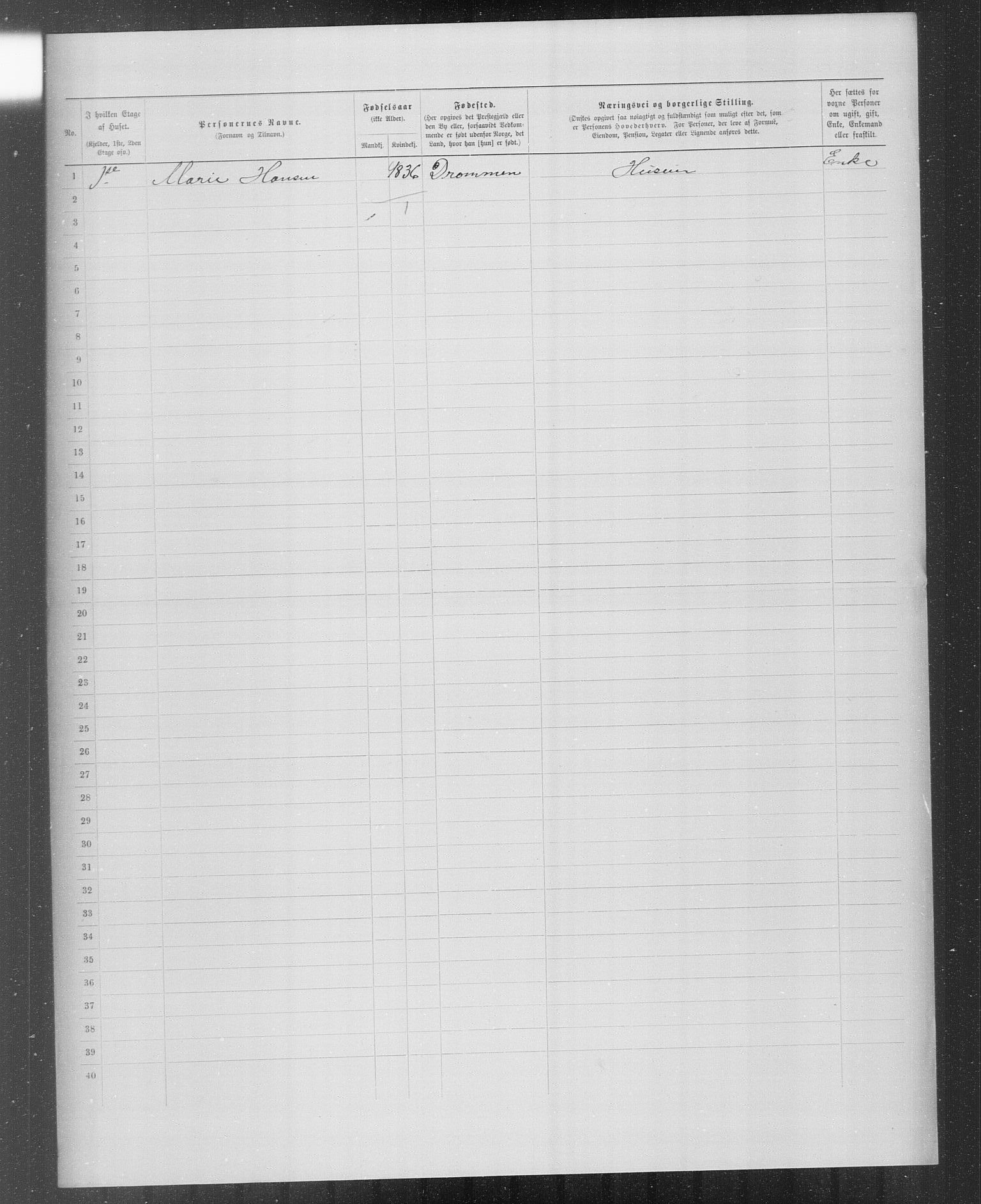 OBA, Municipal Census 1899 for Kristiania, 1899, p. 5742