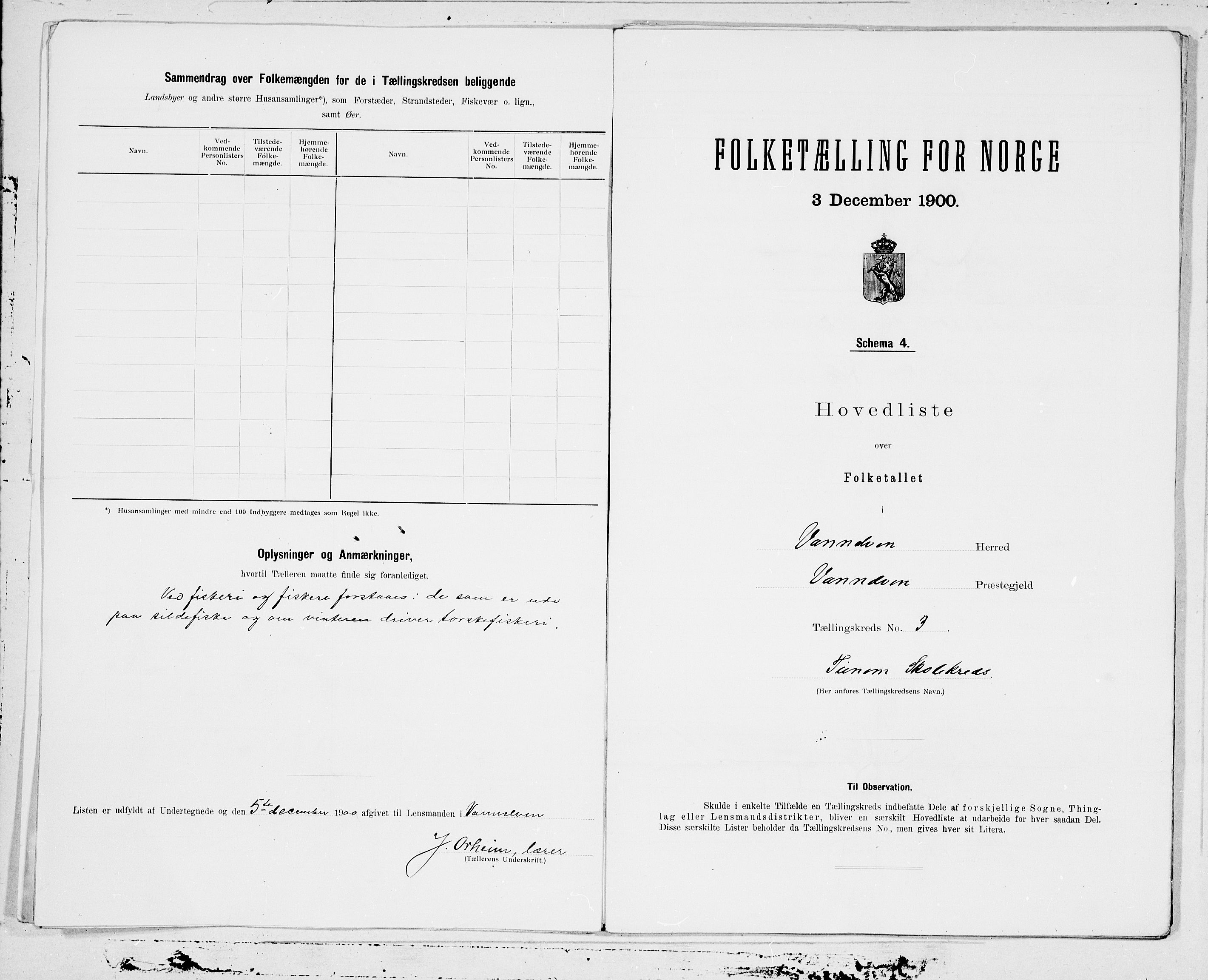 SAT, 1900 census for Vanylven, 1900, p. 6