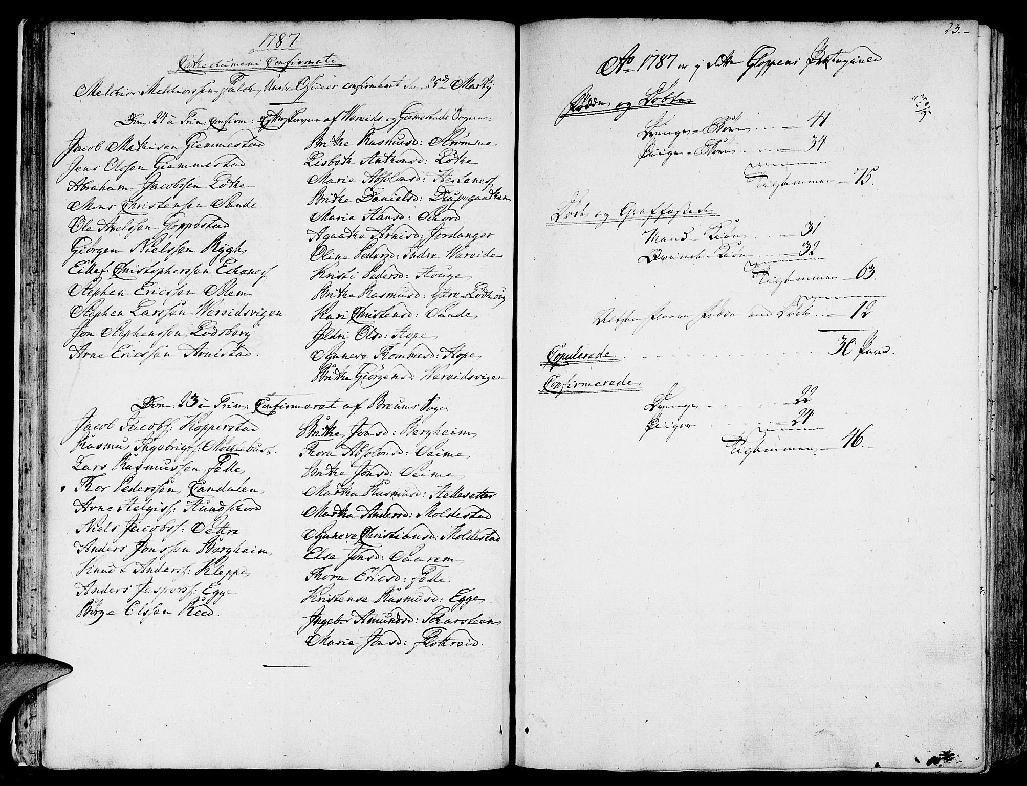 Gloppen sokneprestembete, AV/SAB-A-80101/H/Haa/Haaa/L0005: Parish register (official) no. A 5, 1785-1815, p. 23