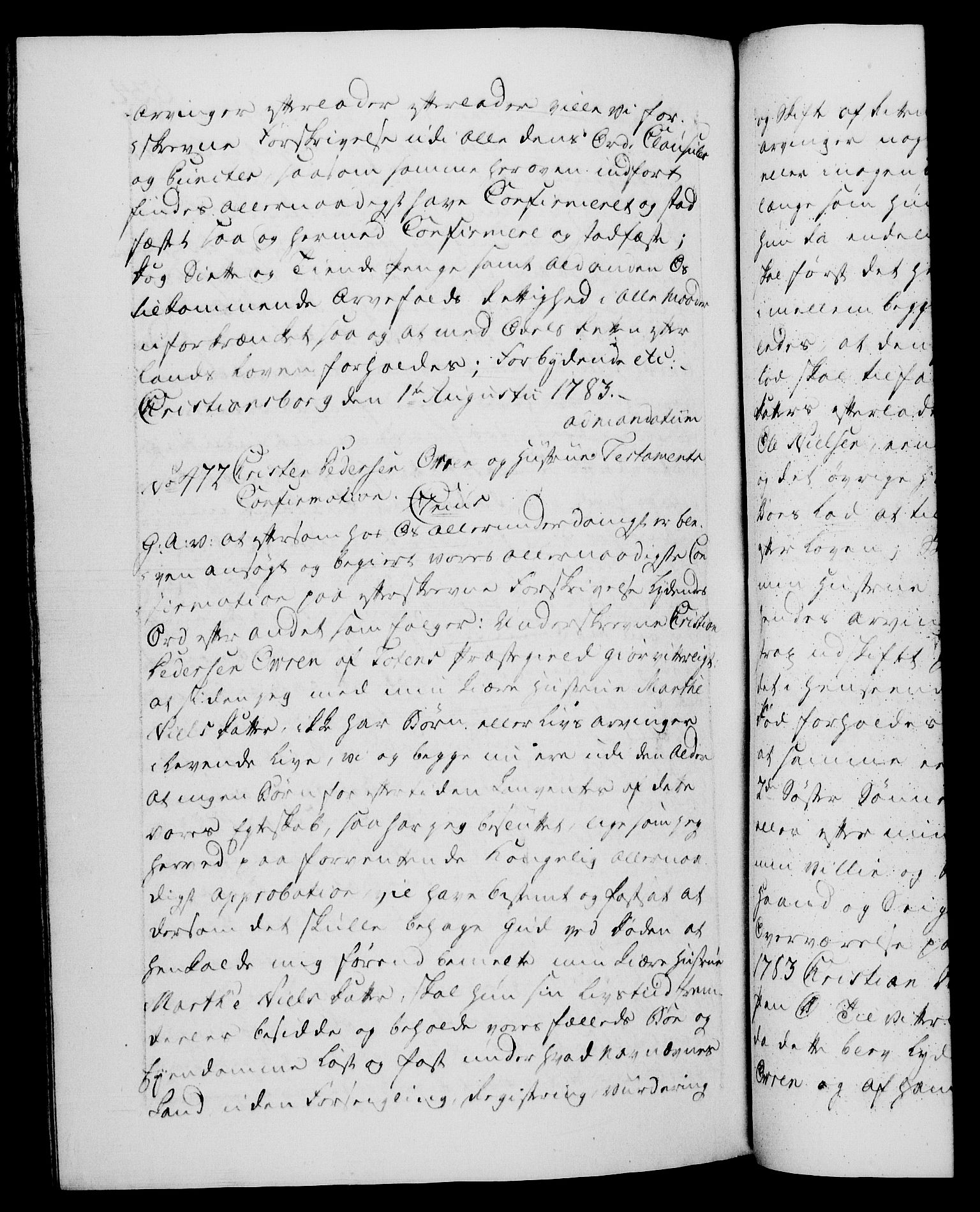 Danske Kanselli 1572-1799, RA/EA-3023/F/Fc/Fca/Fcaa/L0049: Norske registre, 1782-1783, p. 634b