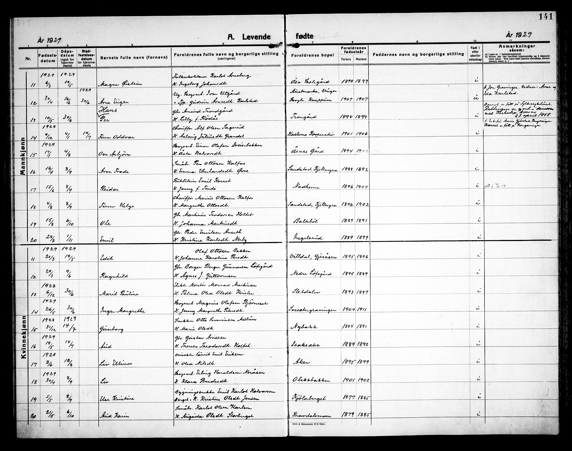 Åsnes prestekontor, AV/SAH-PREST-042/H/Ha/Haa/L0000C: Parish register (official) no. 0A, 1890-1929, p. 141