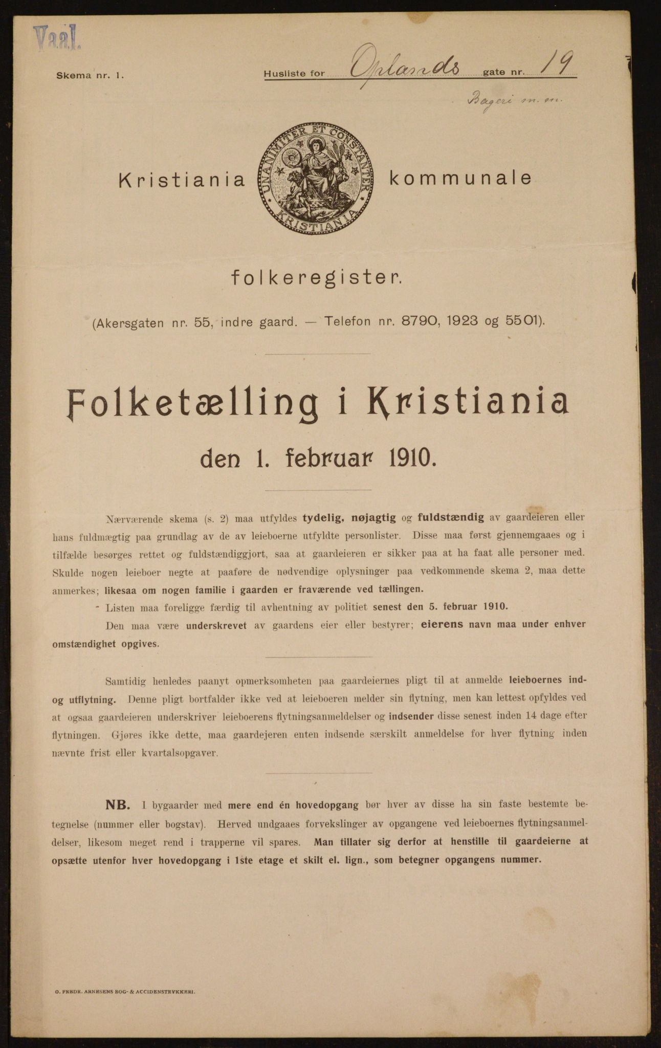 OBA, Municipal Census 1910 for Kristiania, 1910, p. 73104