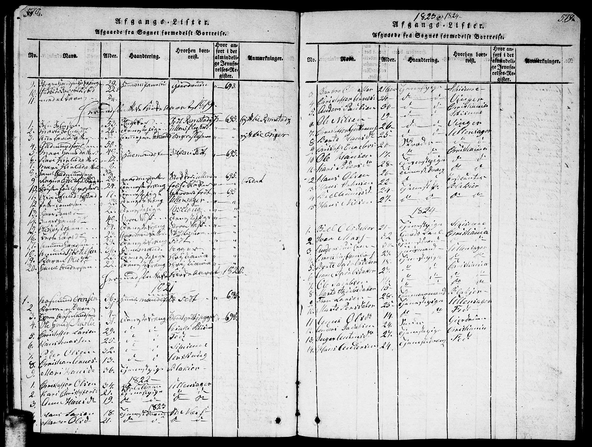 Sørum prestekontor Kirkebøker, SAO/A-10303/G/Ga/L0001: Parish register (copy) no. I 1, 1814-1829, p. 578-579