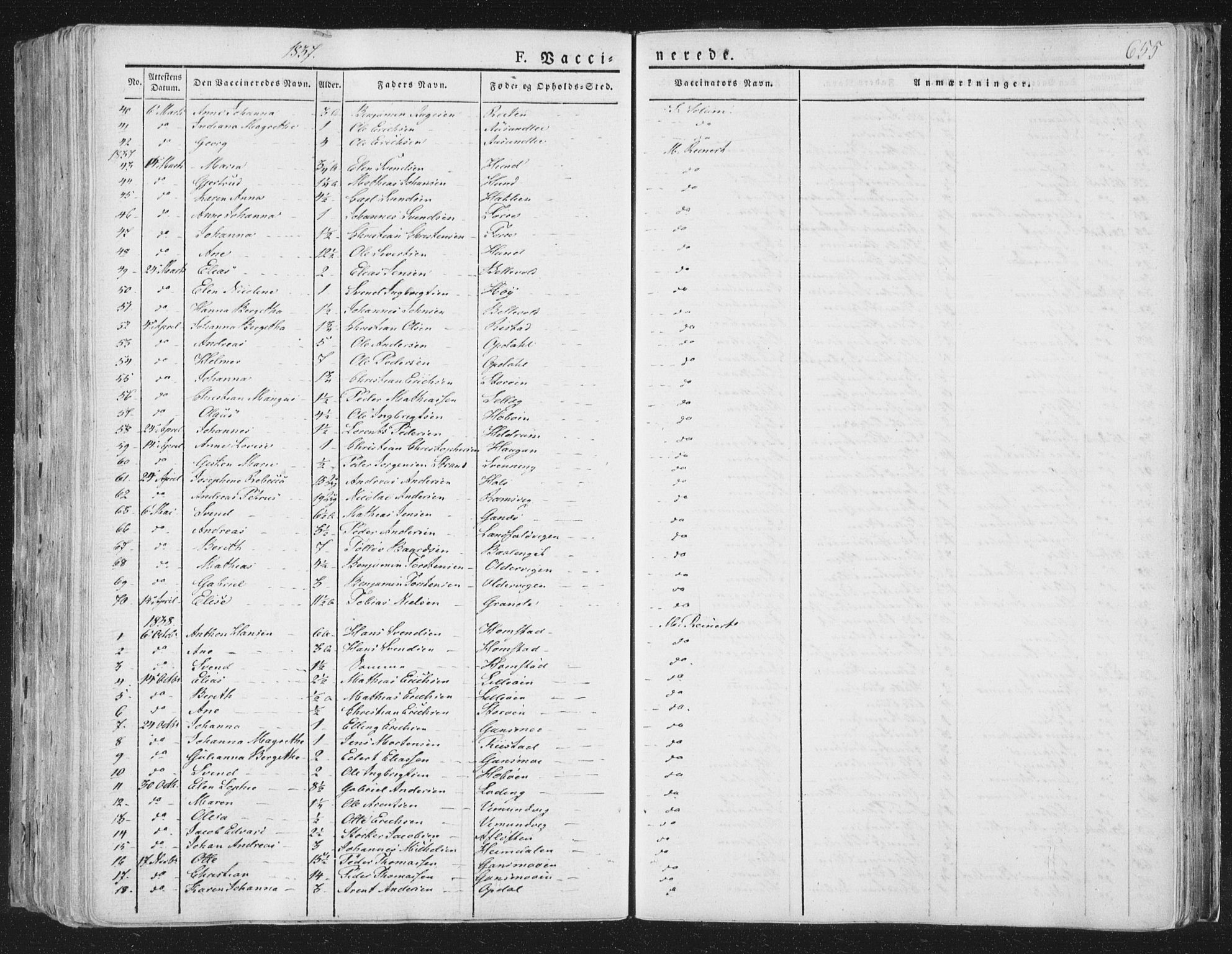 Ministerialprotokoller, klokkerbøker og fødselsregistre - Nord-Trøndelag, AV/SAT-A-1458/764/L0552: Parish register (official) no. 764A07b, 1824-1865, p. 655