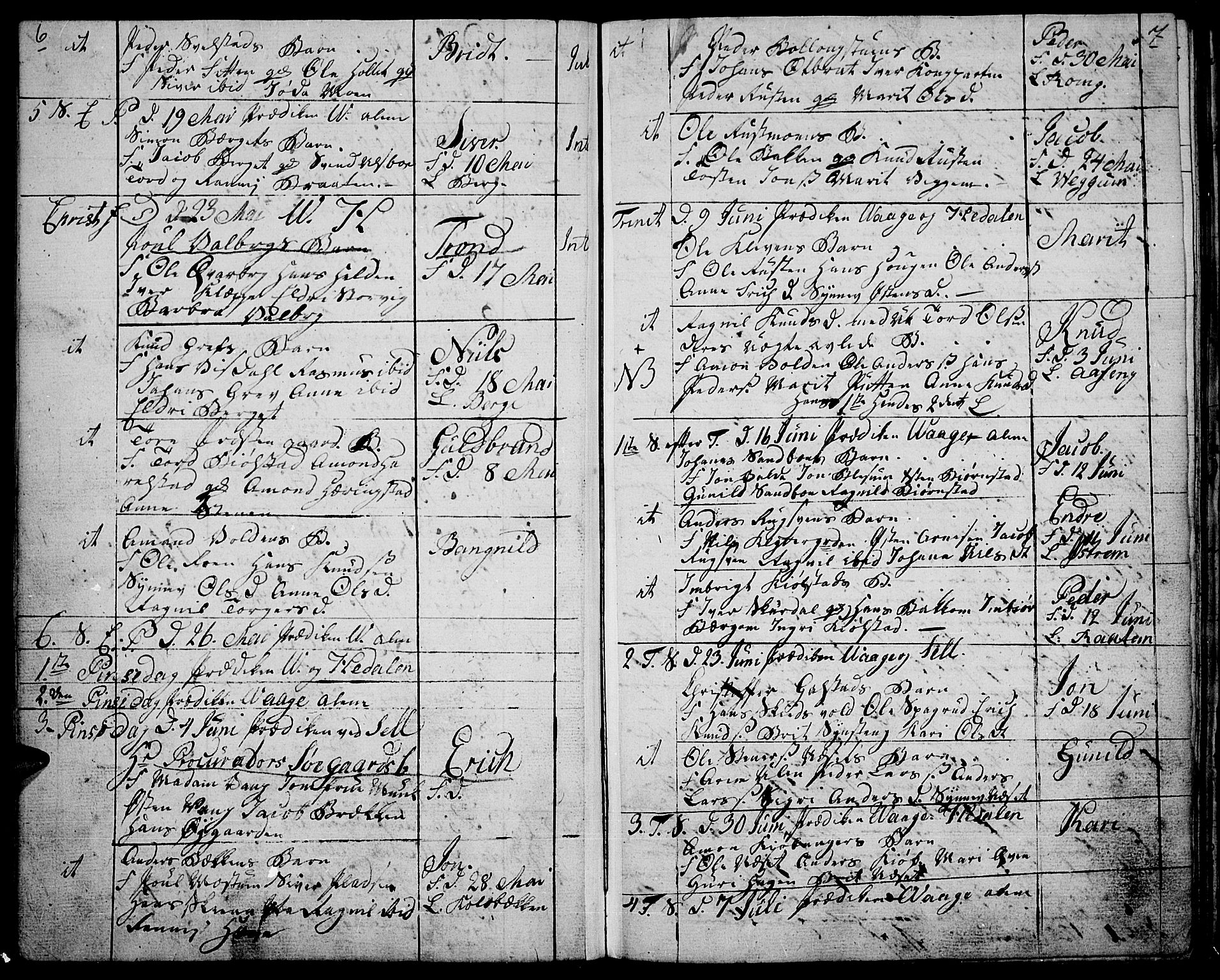 Vågå prestekontor, AV/SAH-PREST-076/H/Ha/Haa/L0002: Parish register (official) no. 2, 1810-1815, p. 6-7