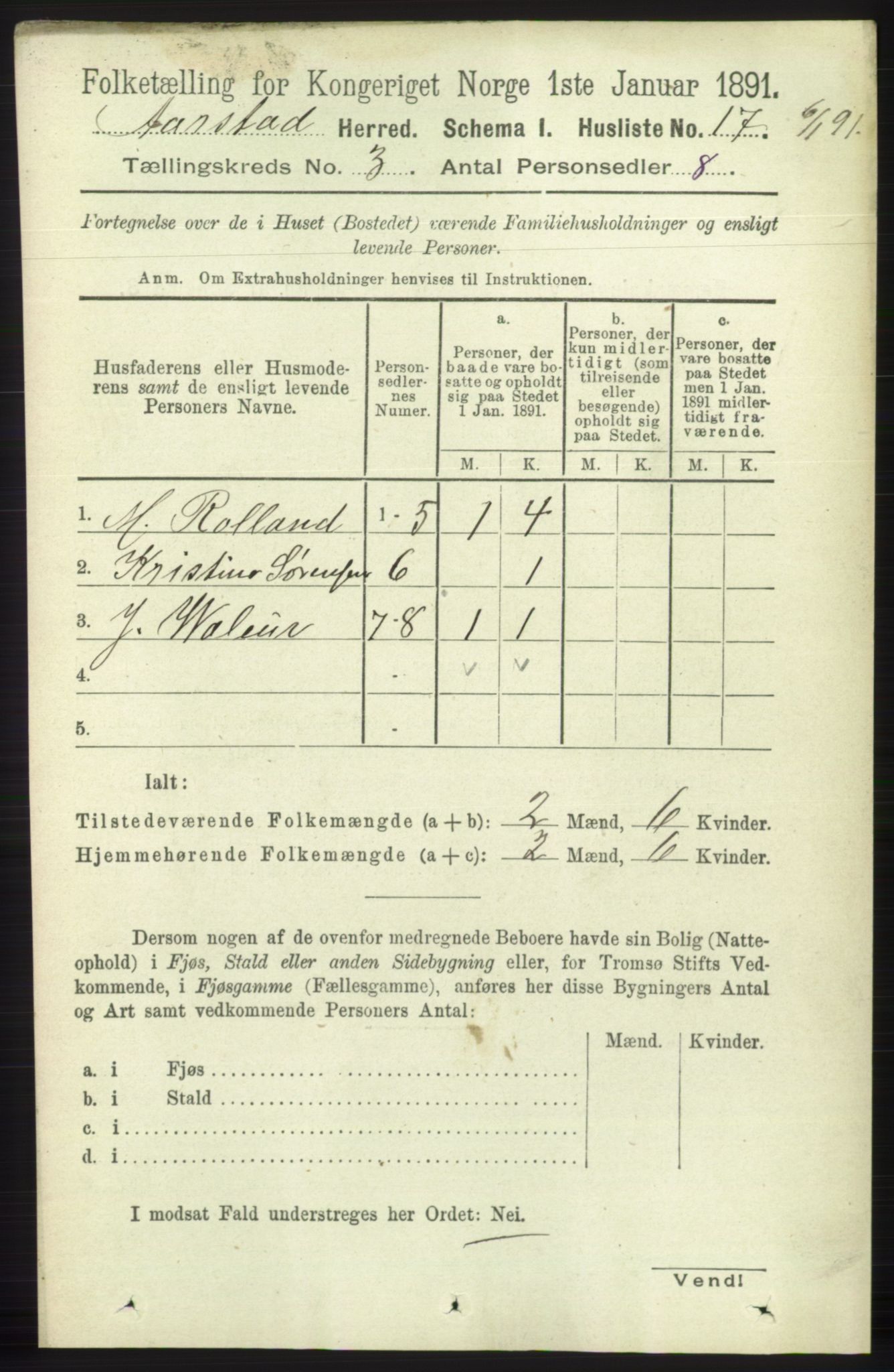 SAB, 1891 Census for 1280 Årstad, 1891, p. 1518