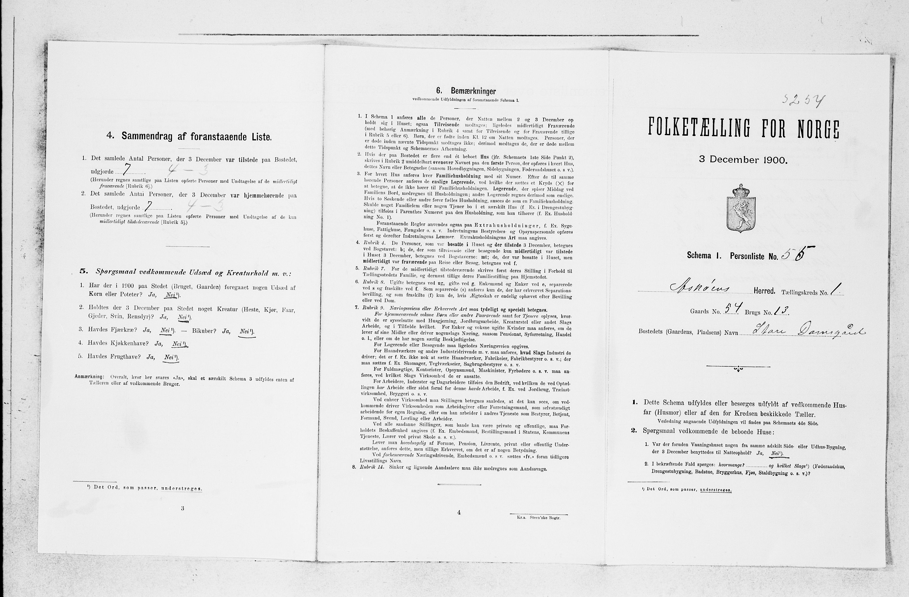 SAB, 1900 census for Askøy, 1900, p. 237
