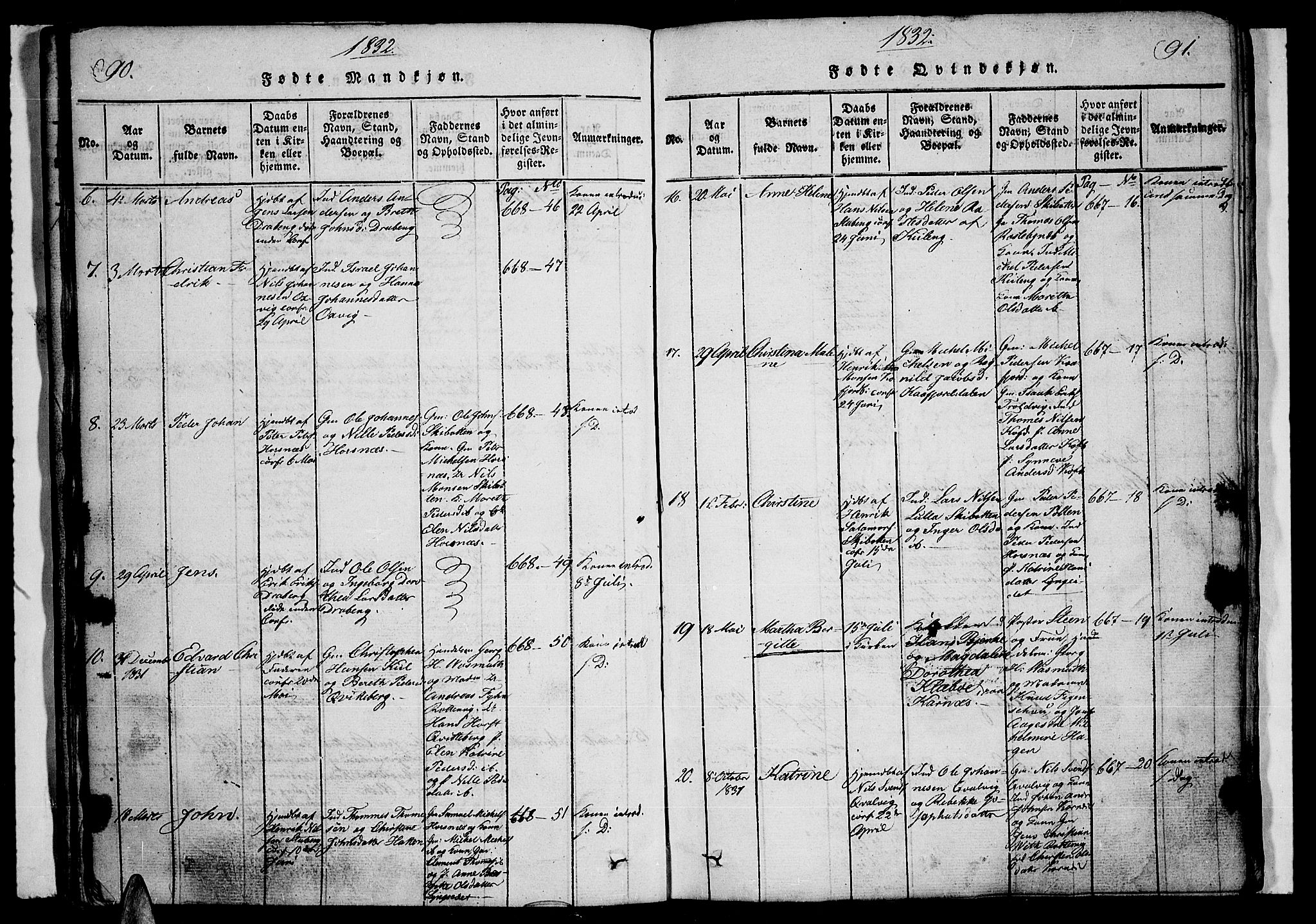 Lyngen sokneprestembete, AV/SATØ-S-1289/H/He/Heb/L0001klokker: Parish register (copy) no. 1, 1826-1838, p. 90-91