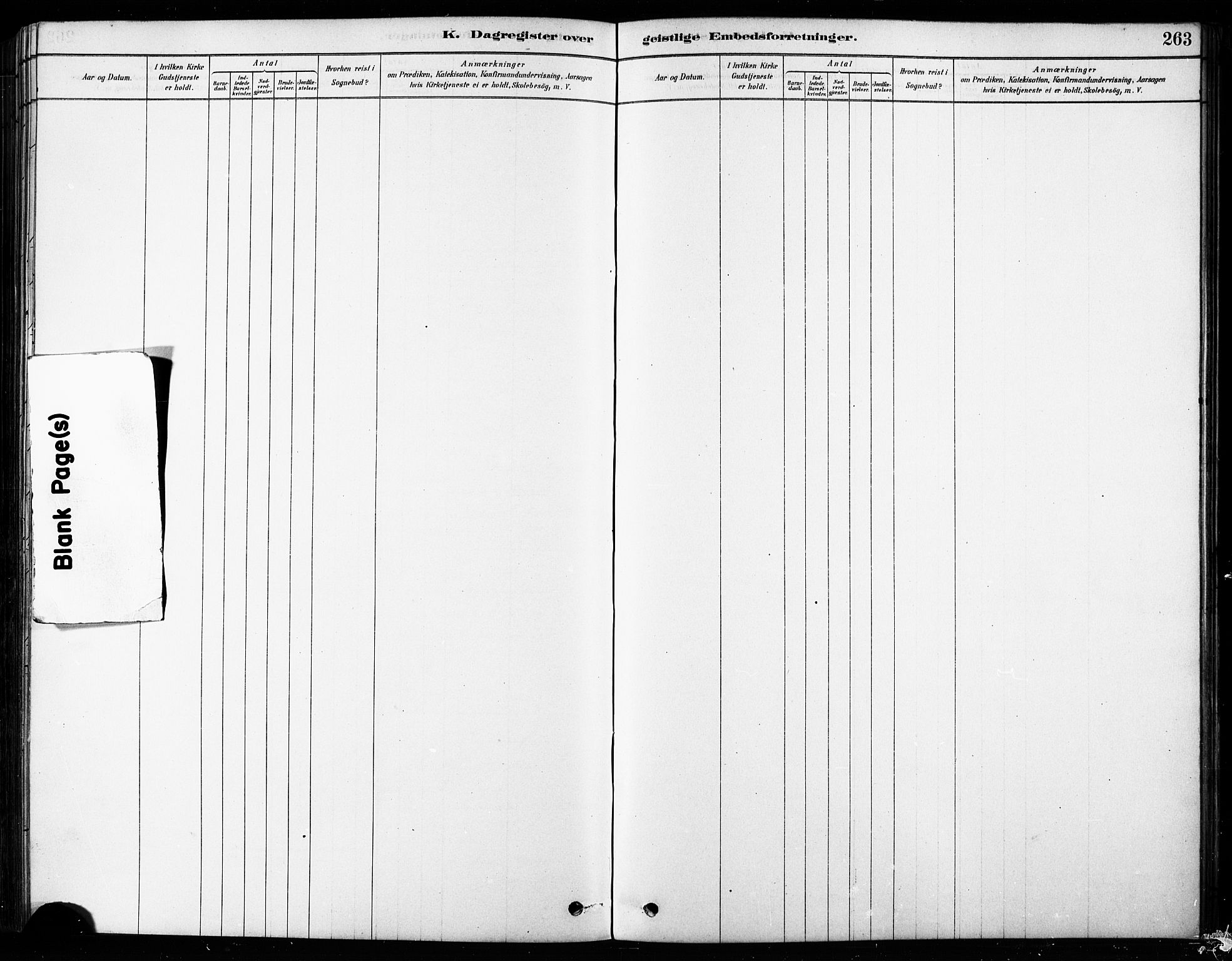 Trondenes sokneprestkontor, AV/SATØ-S-1319/H/Ha/L0015kirke: Parish register (official) no. 15, 1878-1889, p. 263