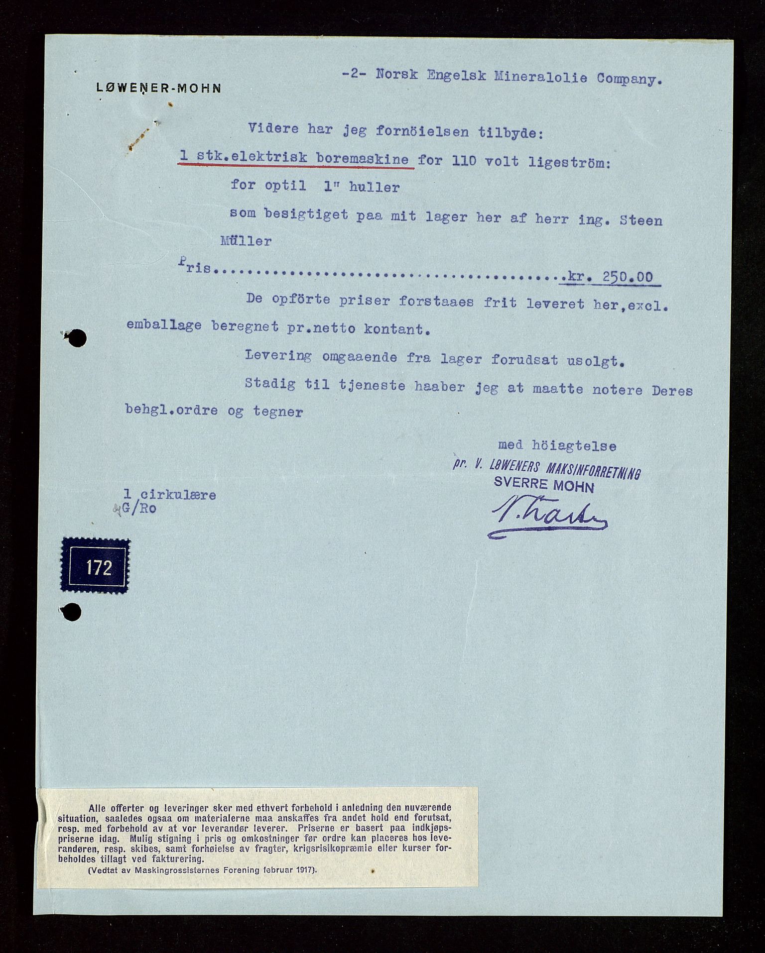 Pa 1521 - A/S Norske Shell, AV/SAST-A-101915/E/Ea/Eaa/L0003: Sjefskorrespondanse, 1918, p. 142