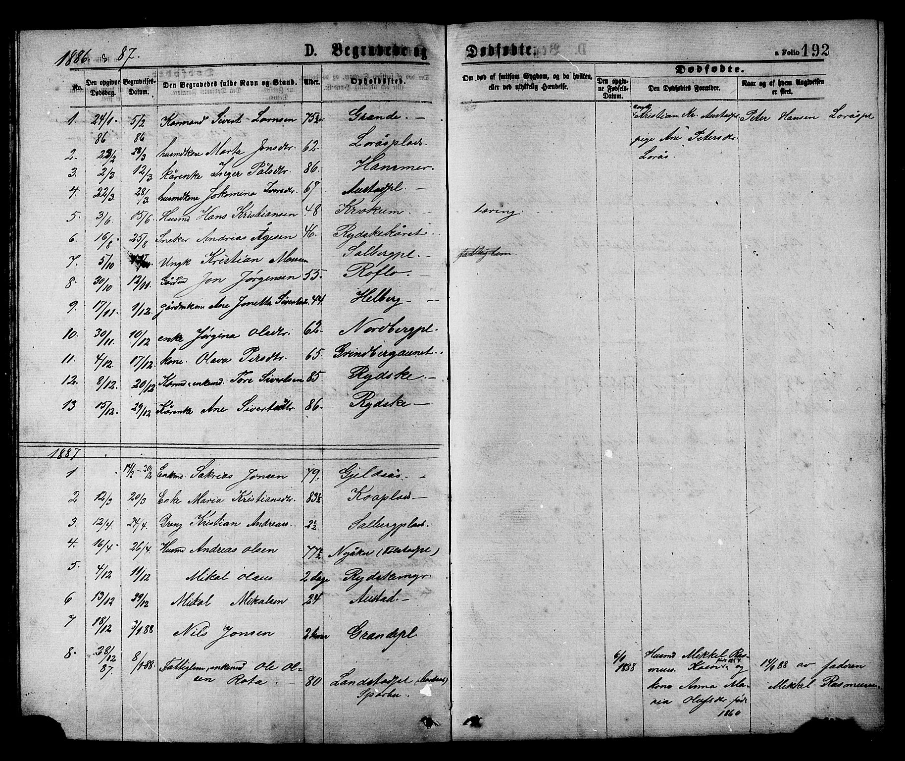 Ministerialprotokoller, klokkerbøker og fødselsregistre - Nord-Trøndelag, SAT/A-1458/731/L0311: Parish register (copy) no. 731C02, 1875-1911, p. 192