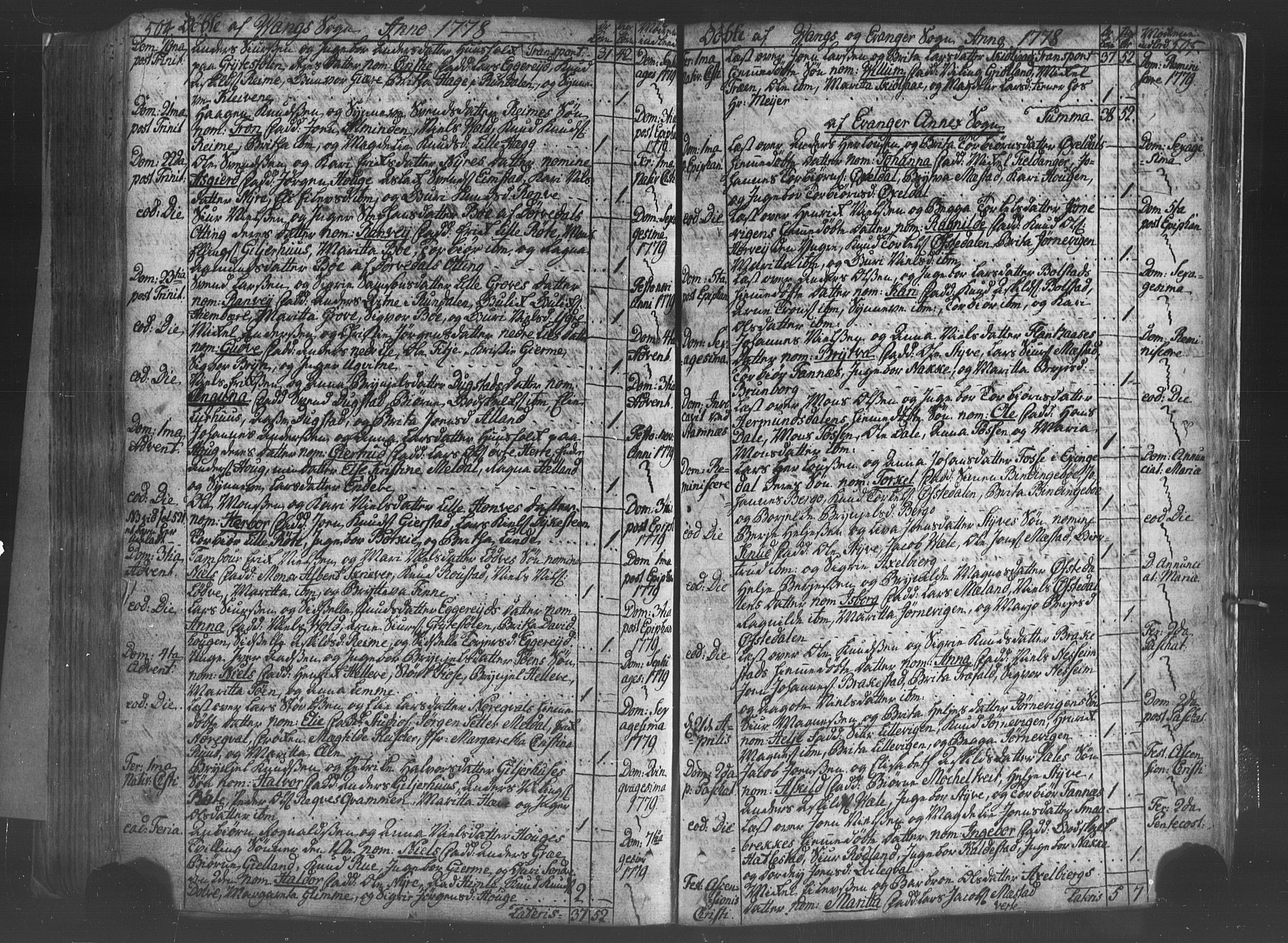 Voss sokneprestembete, AV/SAB-A-79001/H/Haa: Parish register (official) no. A 8, 1752-1780, p. 504-505