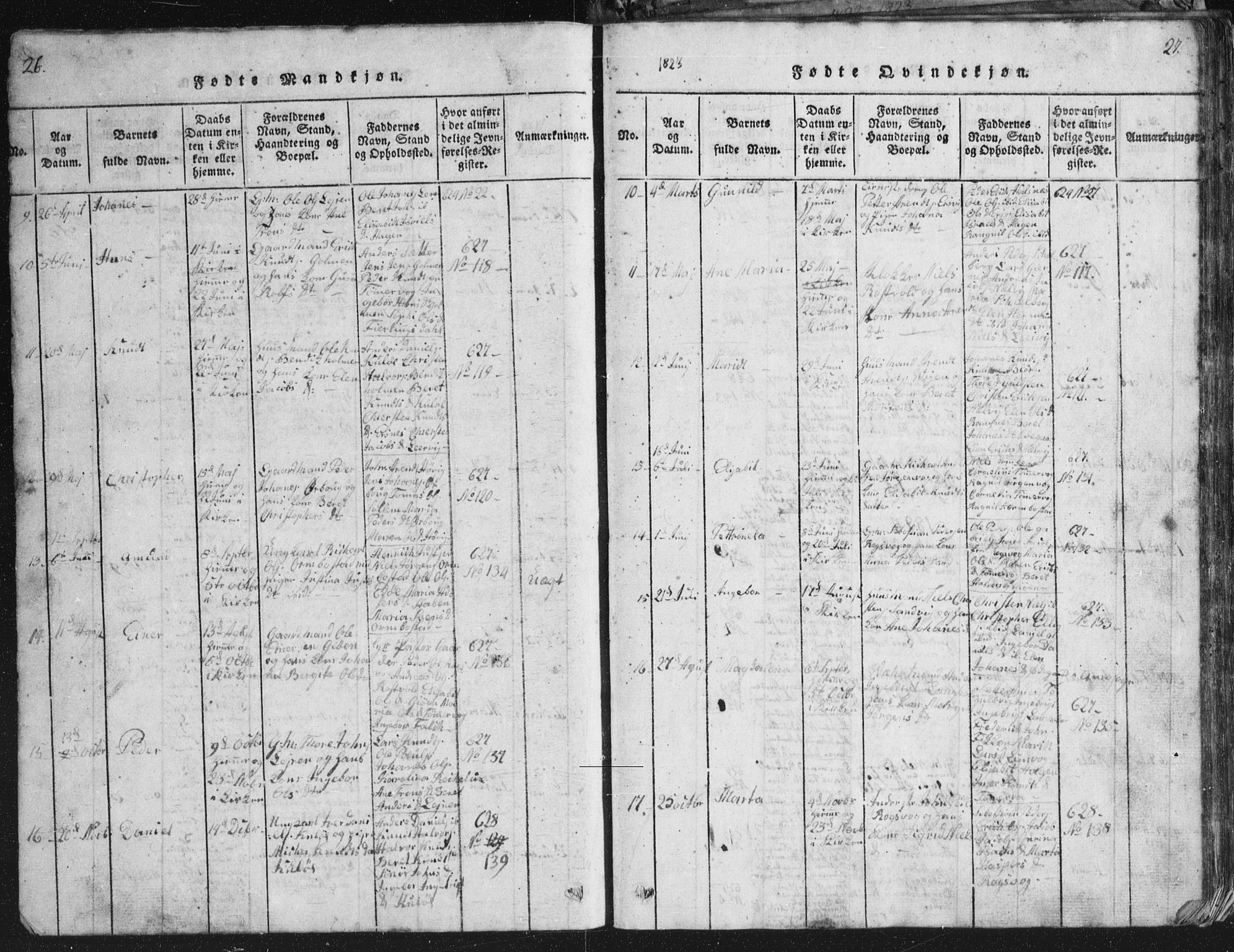 Ministerialprotokoller, klokkerbøker og fødselsregistre - Møre og Romsdal, SAT/A-1454/581/L0942: Parish register (copy) no. 581C00, 1820-1836, p. 26-27