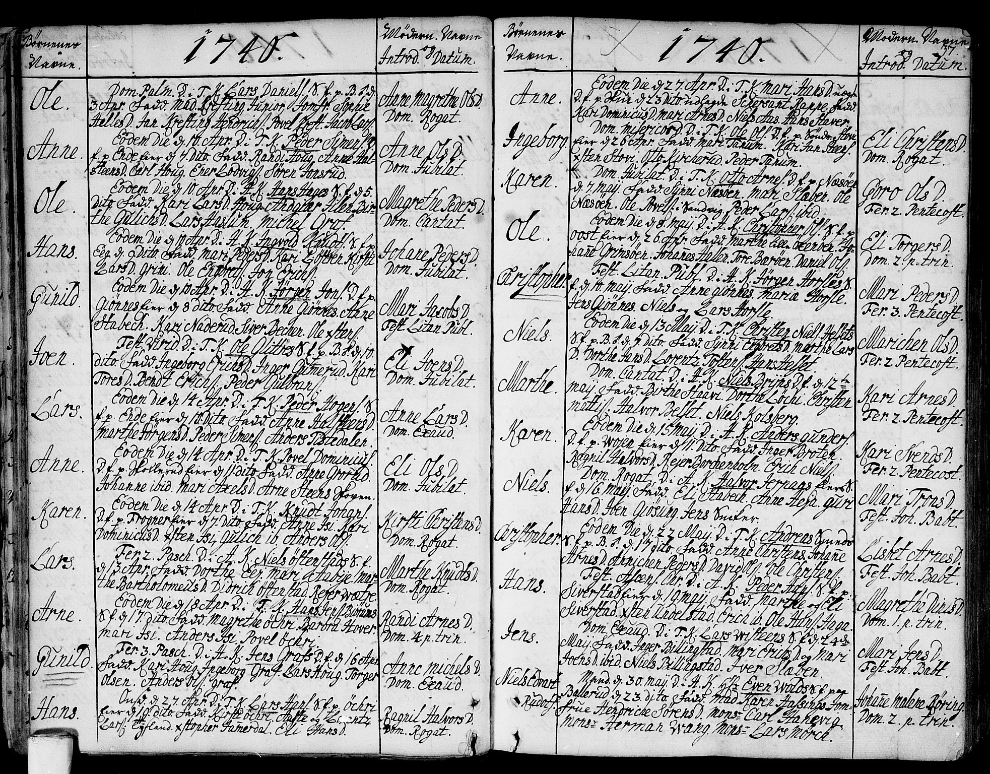 Asker prestekontor Kirkebøker, AV/SAO-A-10256a/F/Fa/L0002: Parish register (official) no. I 2, 1733-1766, p. 37