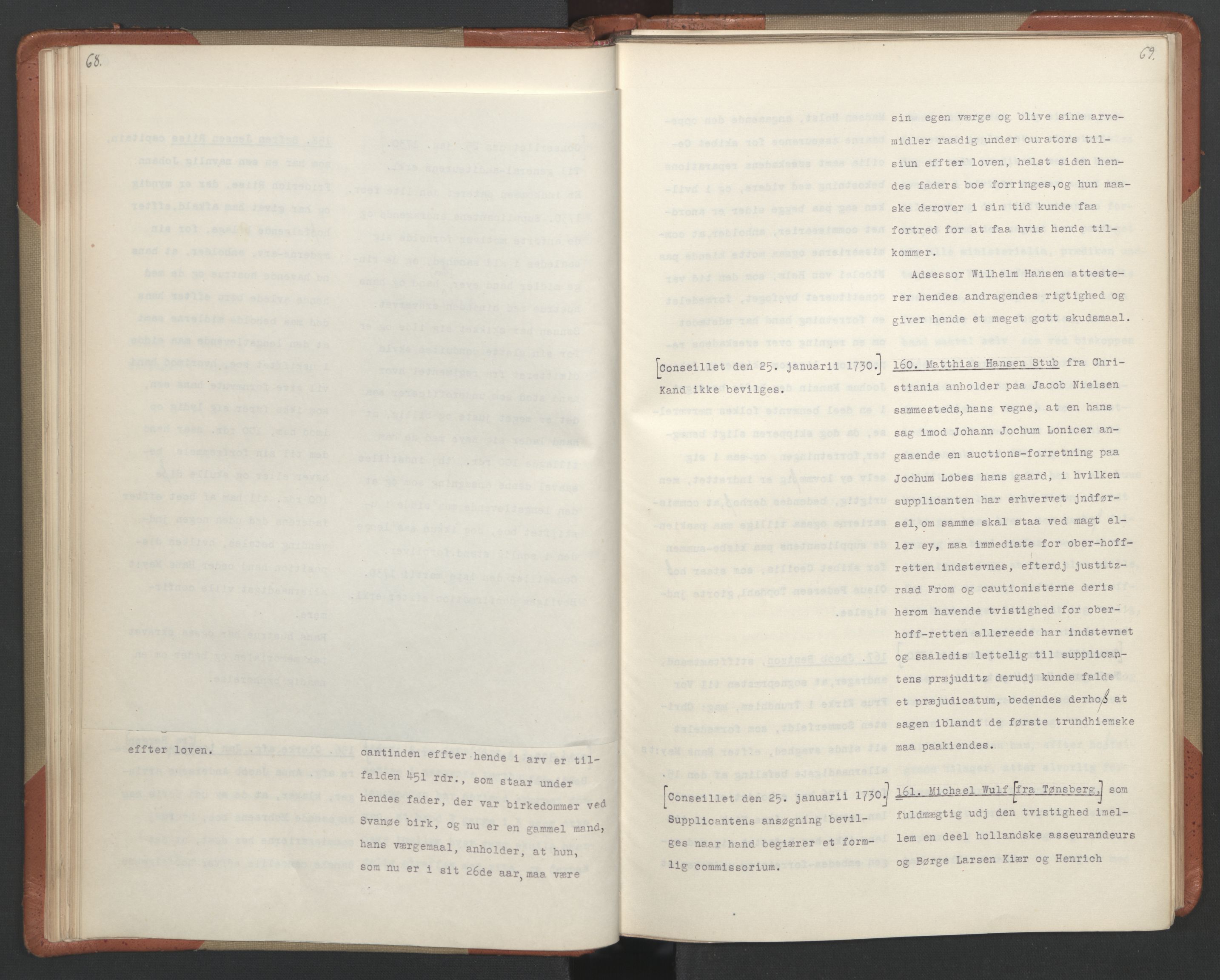 Avskriftsamlingen, AV/RA-EA-4022/F/Fa/L0093: Supplikker, 1730, p. 39