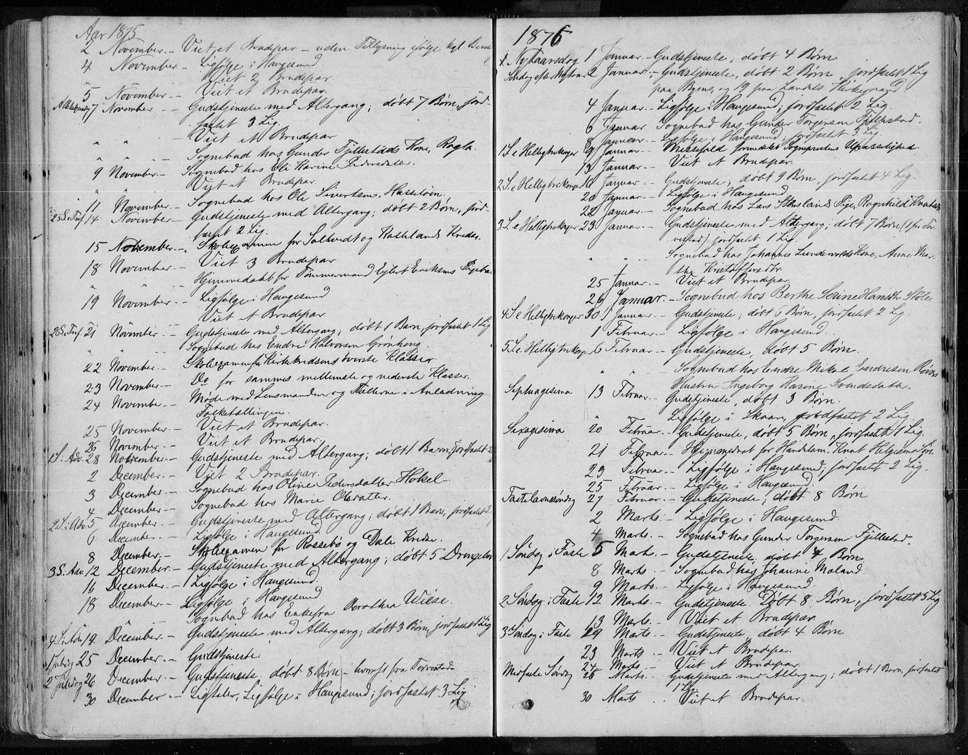 Torvastad sokneprestkontor, AV/SAST-A -101857/H/Ha/Haa/L0013: Parish register (official) no. A 12.2, 1867-1877