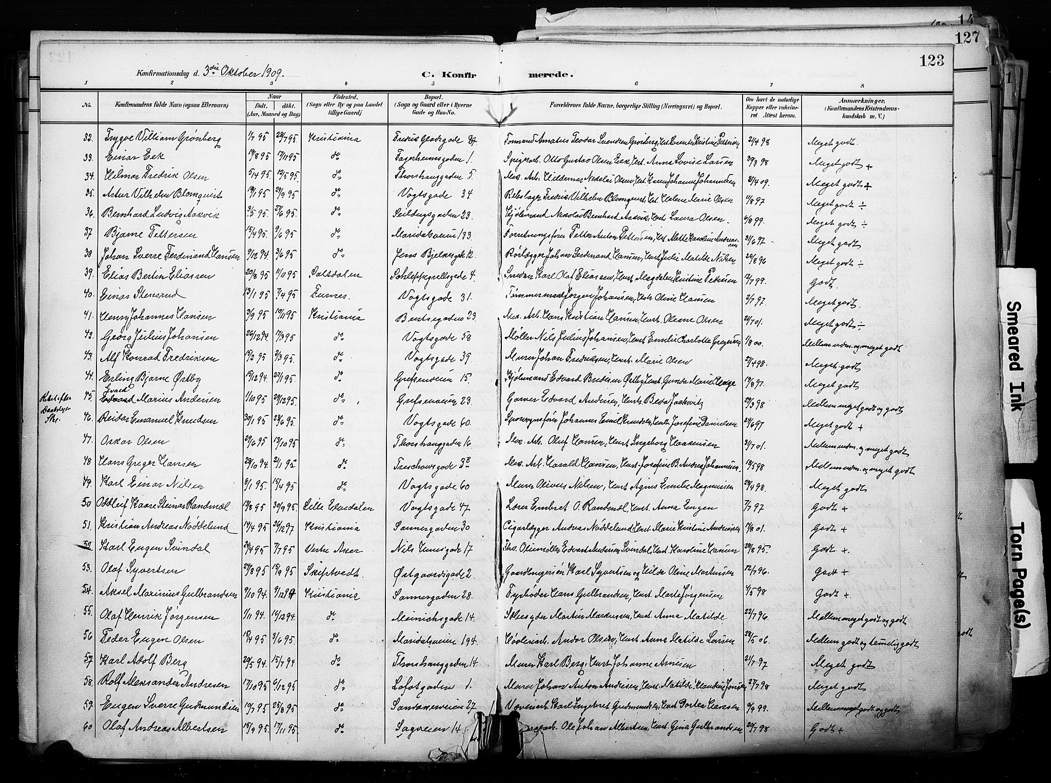 Sagene prestekontor Kirkebøker, AV/SAO-A-10796/F/L0005: Parish register (official) no. 5, 1898-1911, p. 123